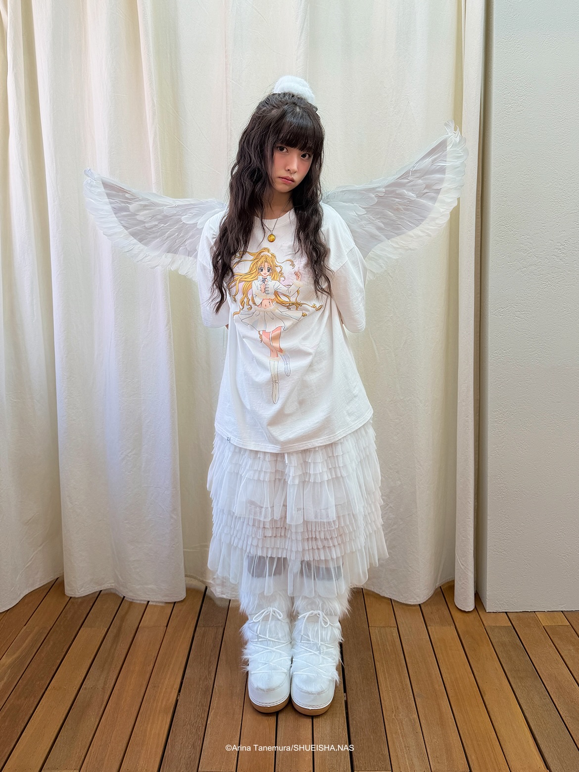 ANGEL BIG SS TEE｜韓國 星河滿月 X CAVISH 服飾系列 (Full Moon） (26204-P)