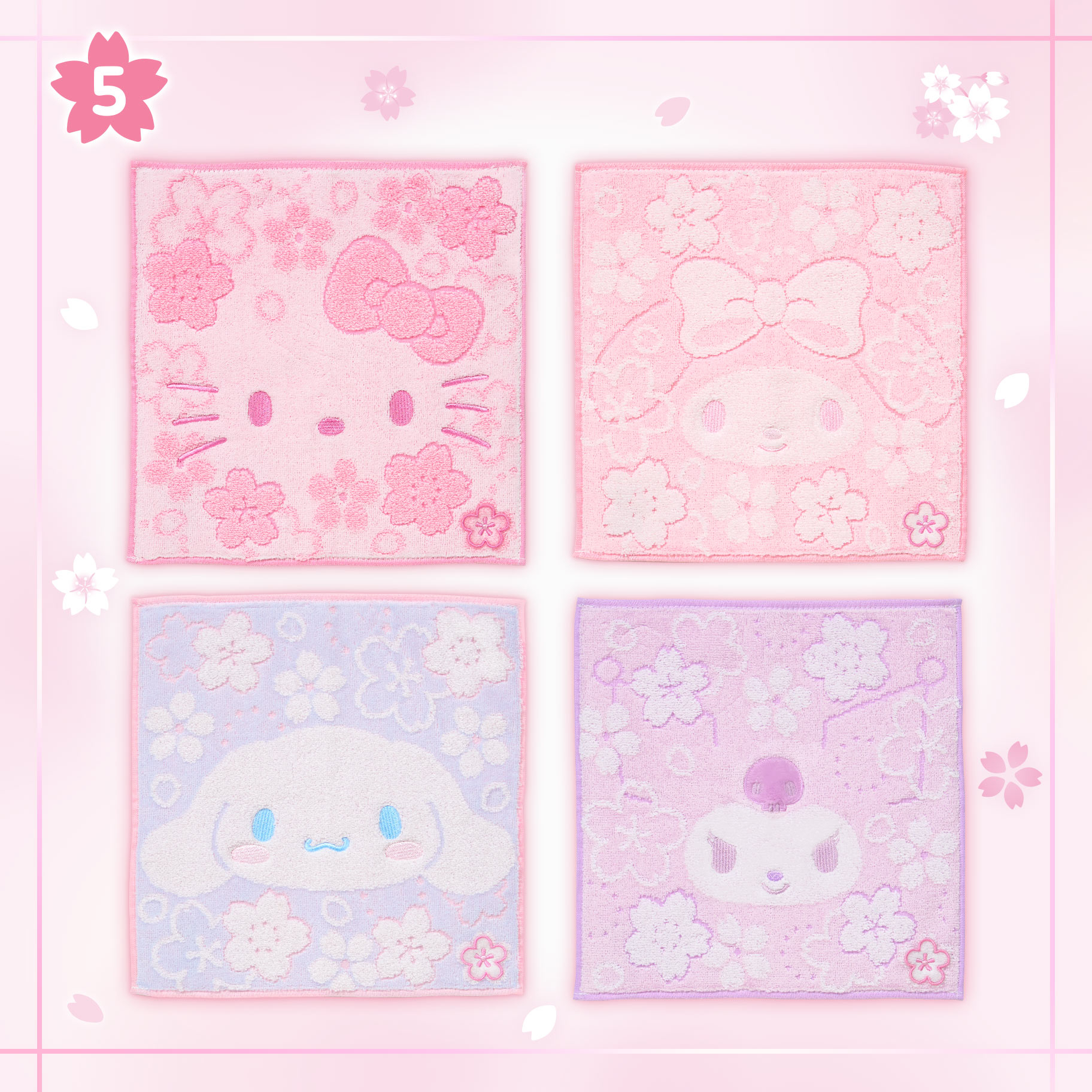 🎀【預訂】Sanrio 櫻花造型迷李毛巾