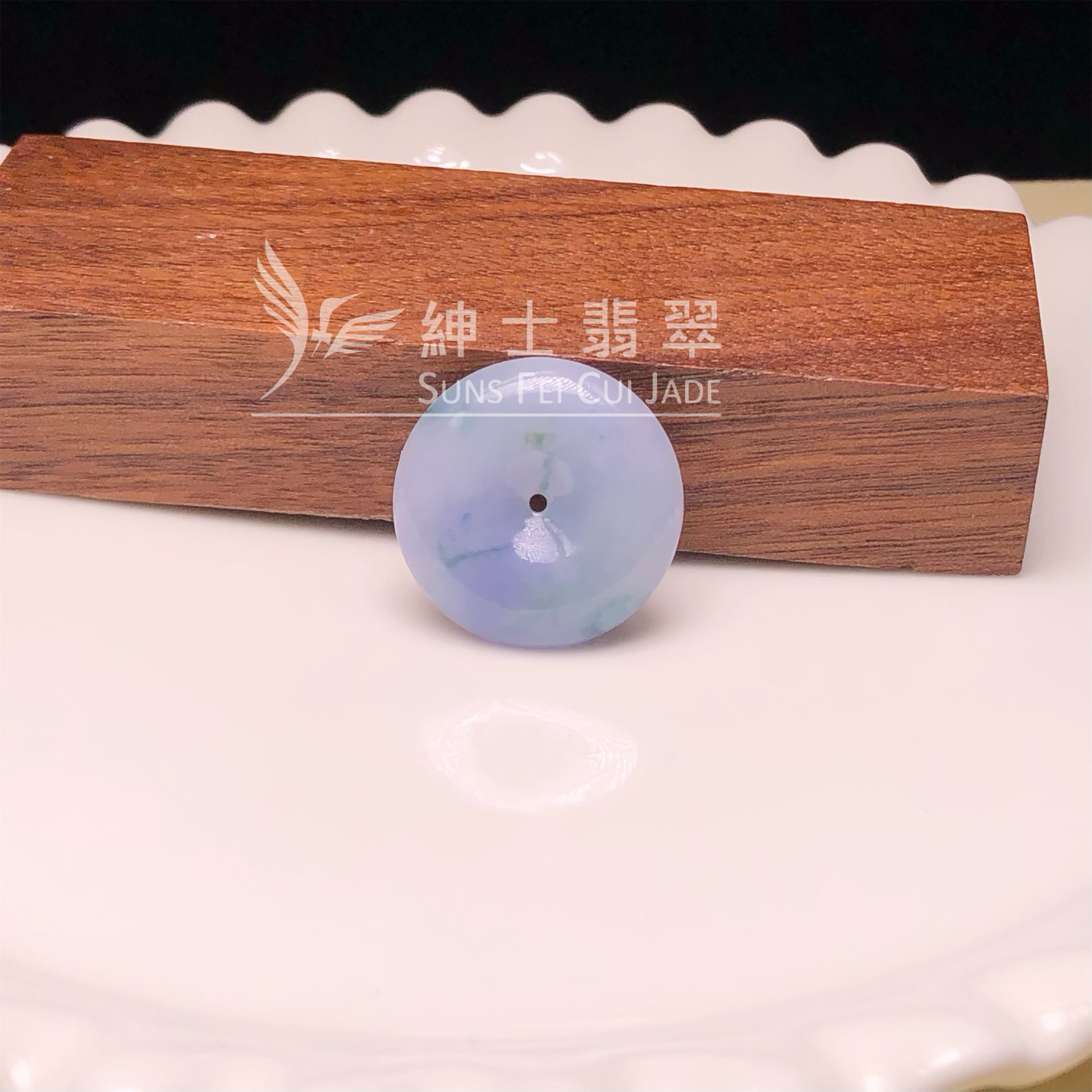 B08567 茄紫飄花平安扣