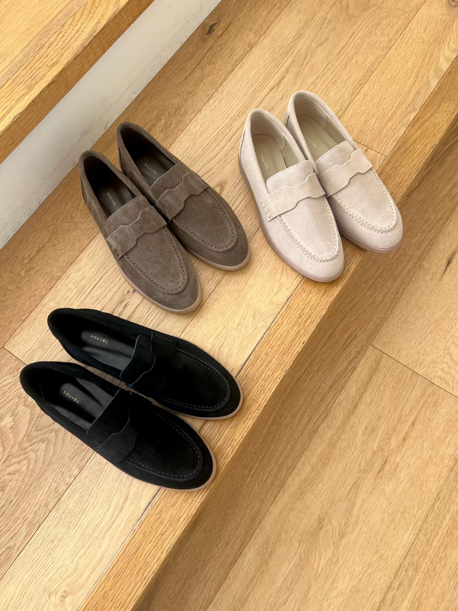 ♥︎韓系高質感麂皮車縫線樂福鞋 (Classic Chic Suede Loafers) *Special price*