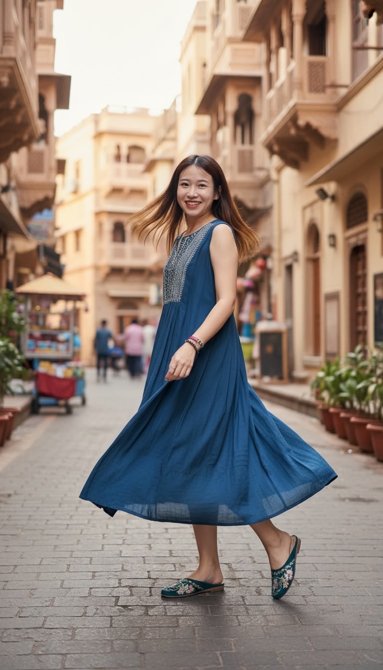 2583 Blue Bling Bling Sleeveless OP