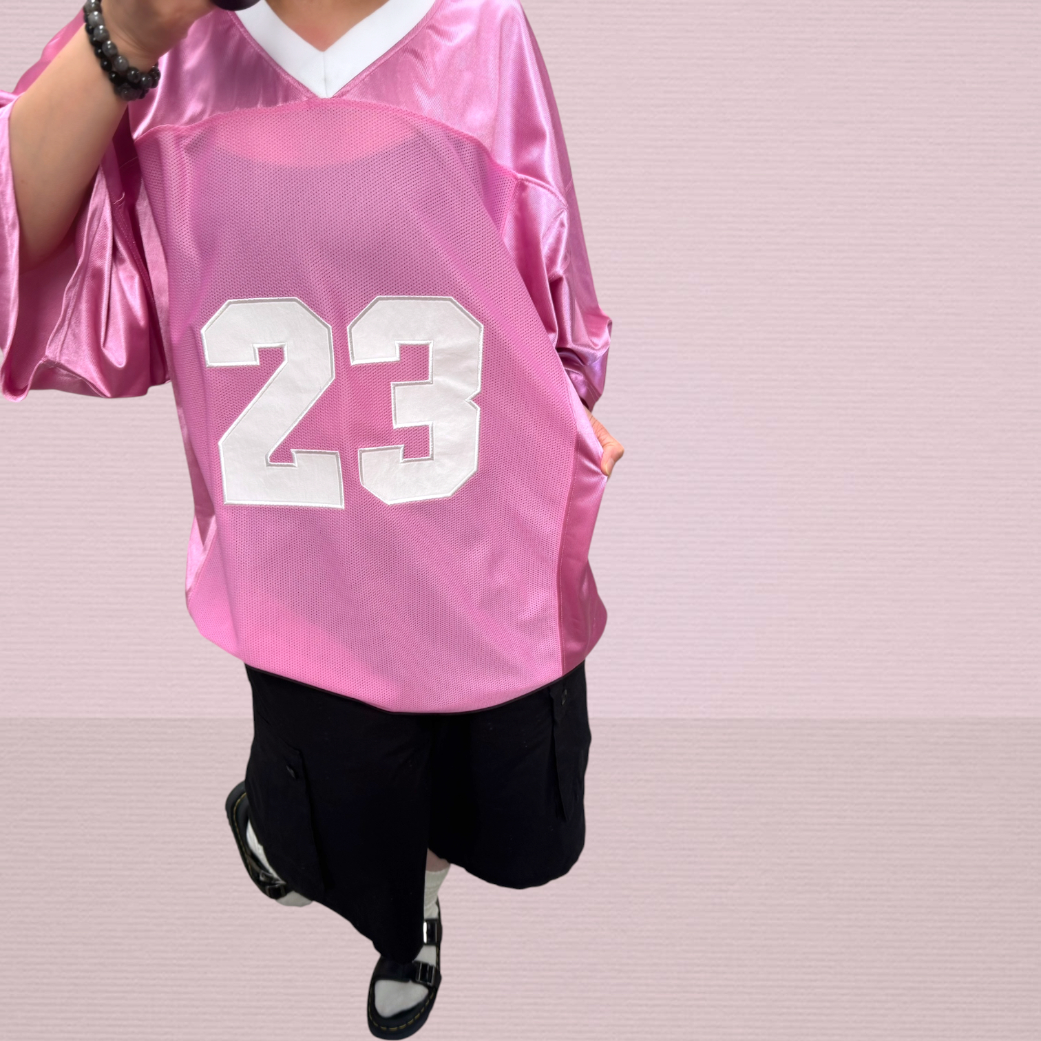 221332 “23” V領網眼球衣Tee