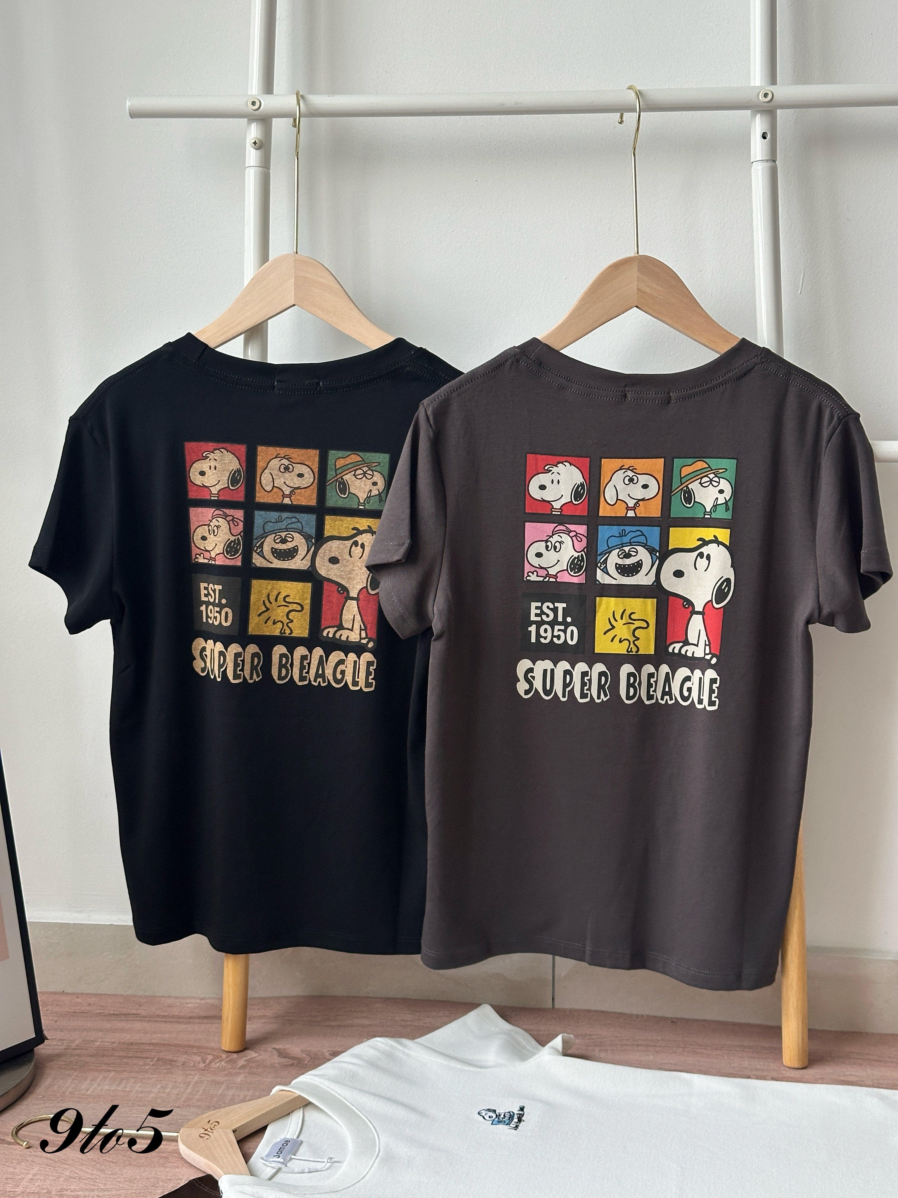 T4413 Embroidery Snoopy Tee - 4 Colors 