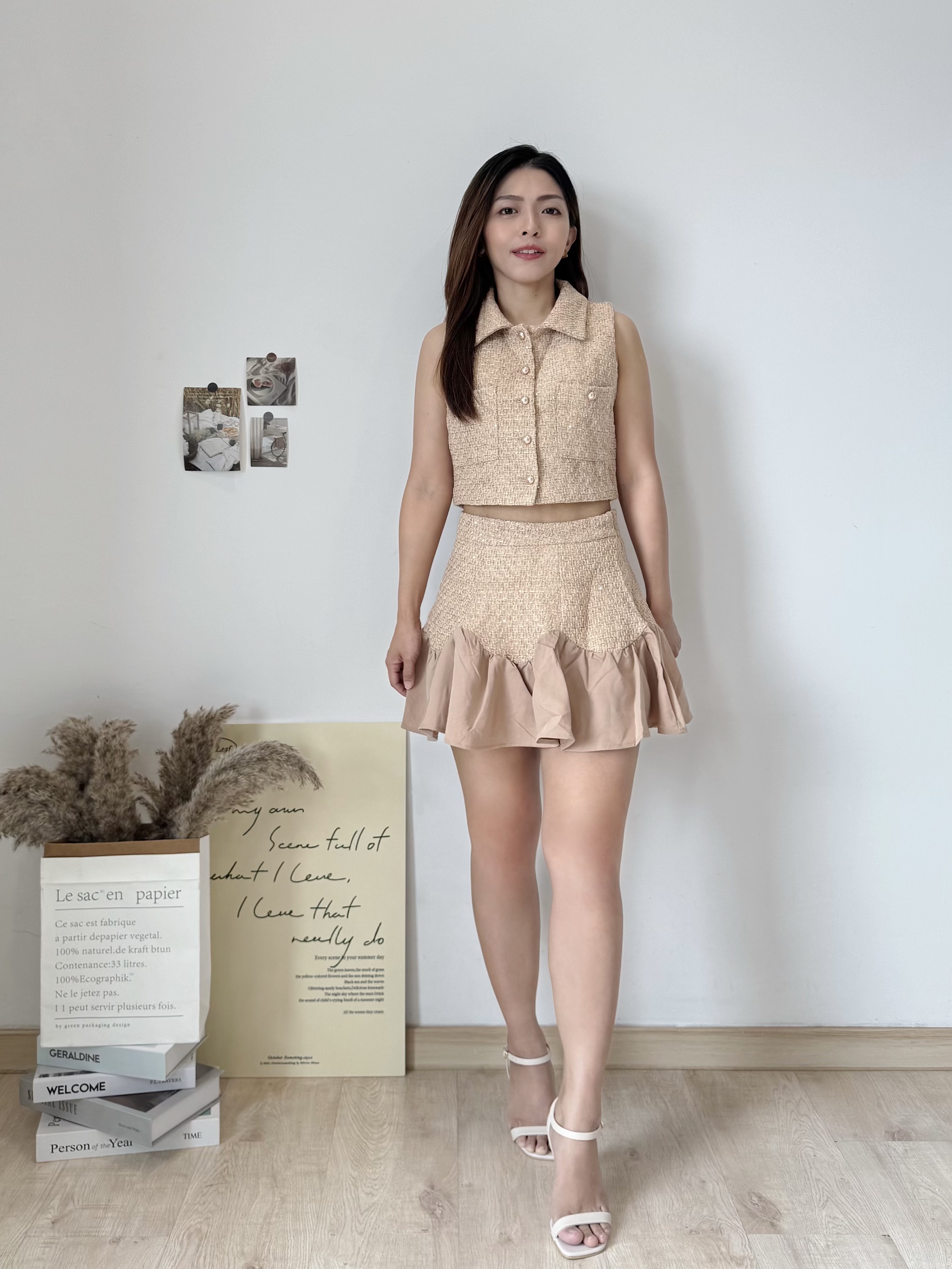 Hailey Tweed Set 高品名媛小香风套装 ( 2 colours ) Premium Quality