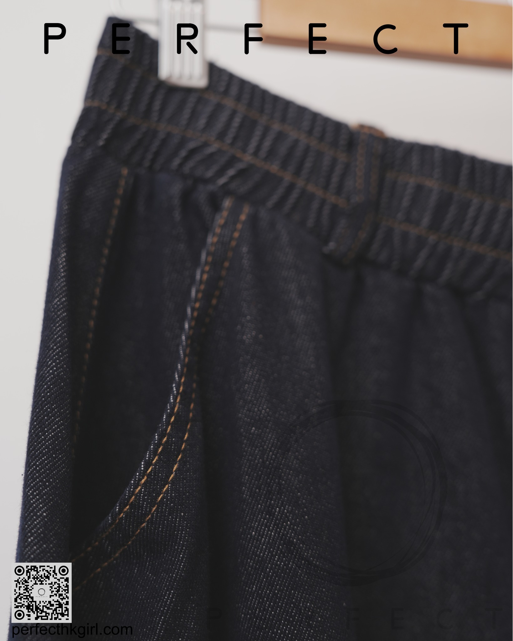 S0014_A字高腰墜感百搭顯高牛仔裙（型格灰）