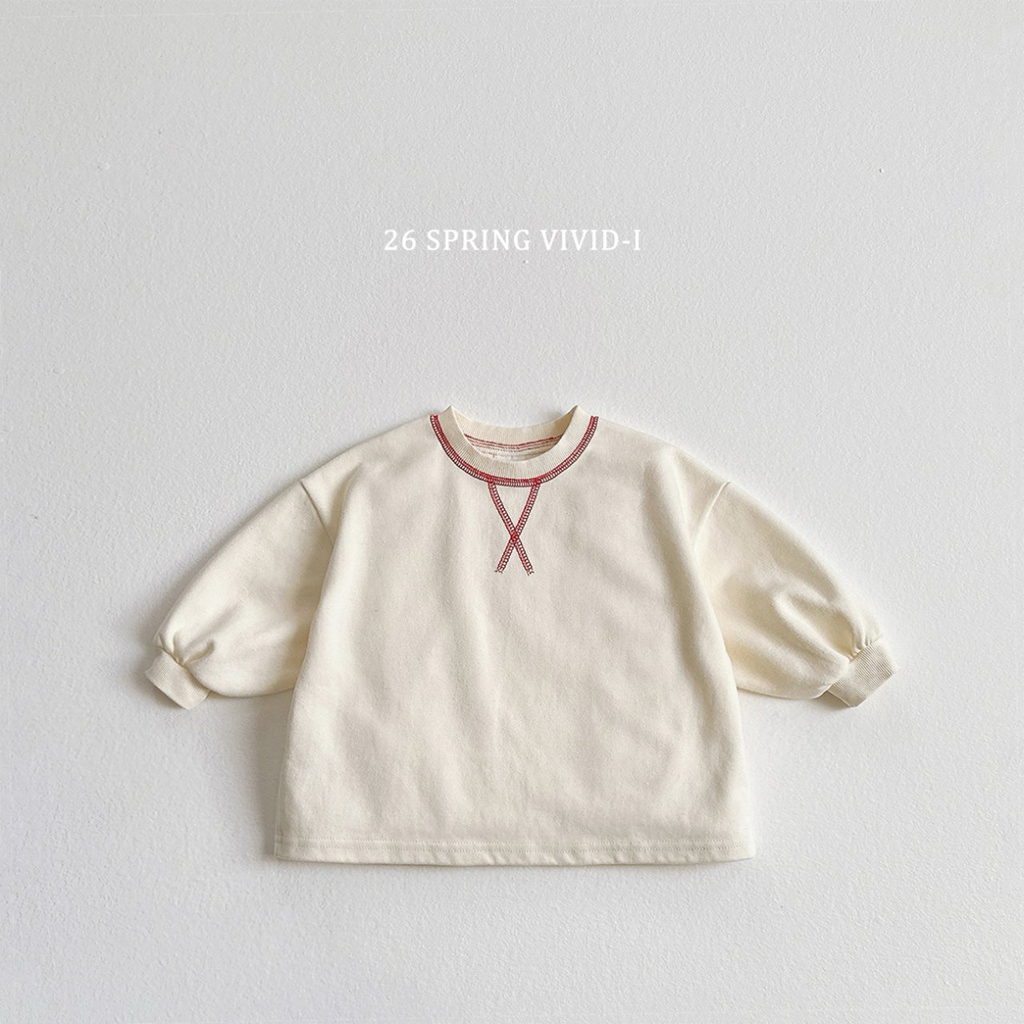 🌸預訂 韓國直送🌸🇰🇷VIVIDI三色撞色縫線寬鬆衛衣