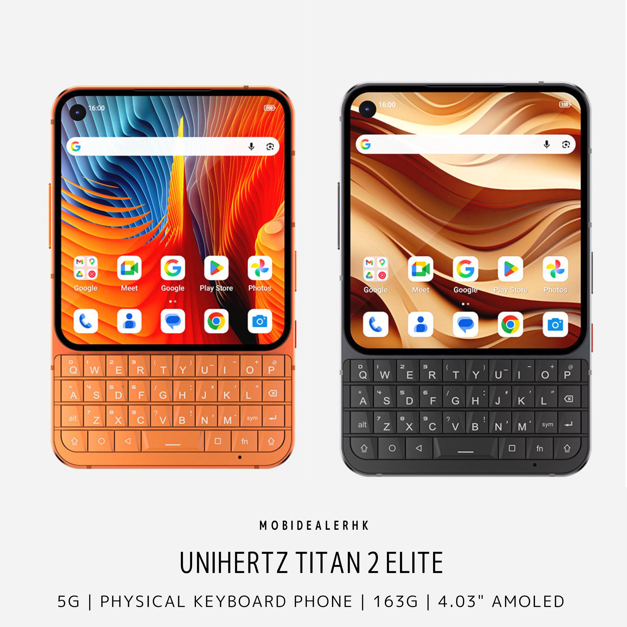 Unihertz Titan 2 Elite | 5G | 智能手機 | 鍵盤手機 | 4.03 吋 120Hz AMOLED 螢幕 | 天璣 7400 | 雙 5000 萬像素鏡頭