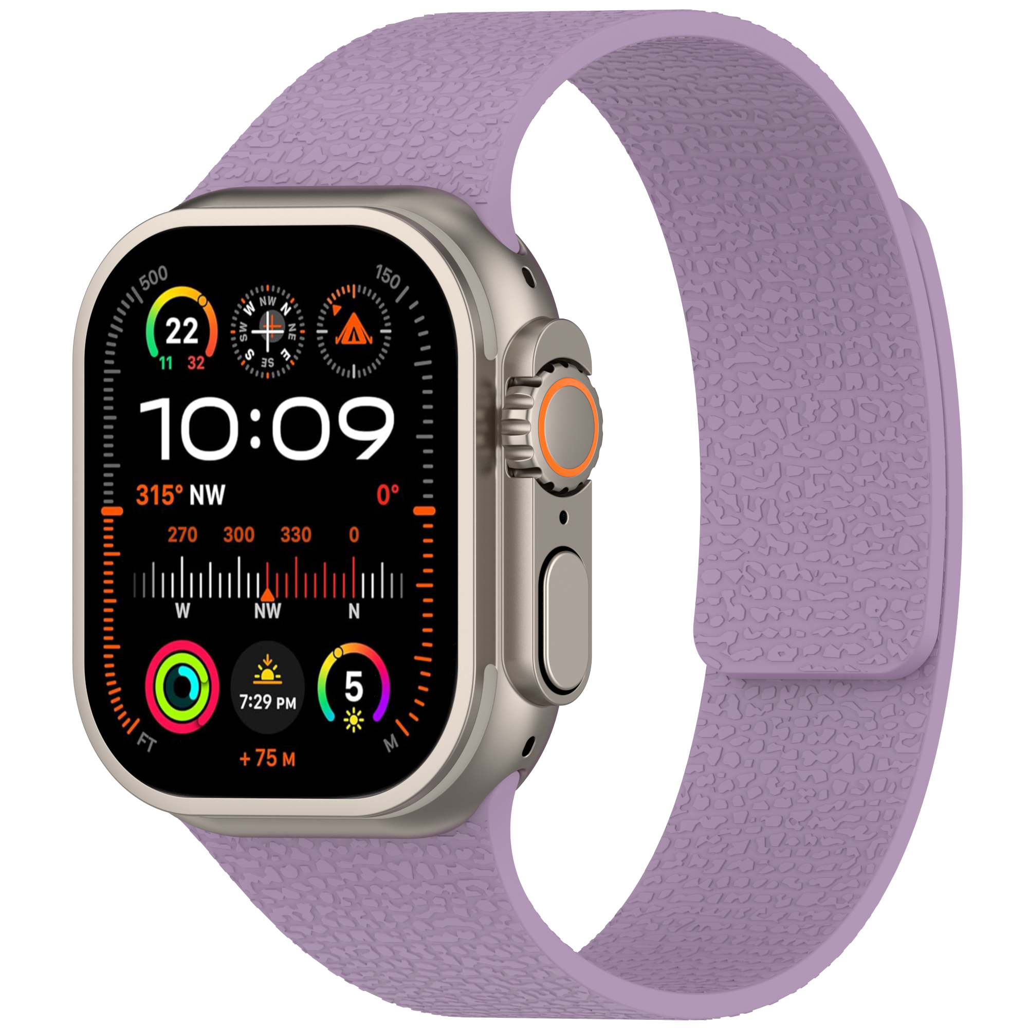 智能手錶帶 荔枝皮紋磁吸矽膠