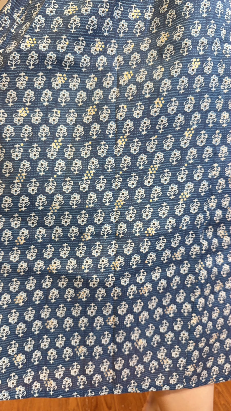 3530 Blue Blockprint with gold emb. OP