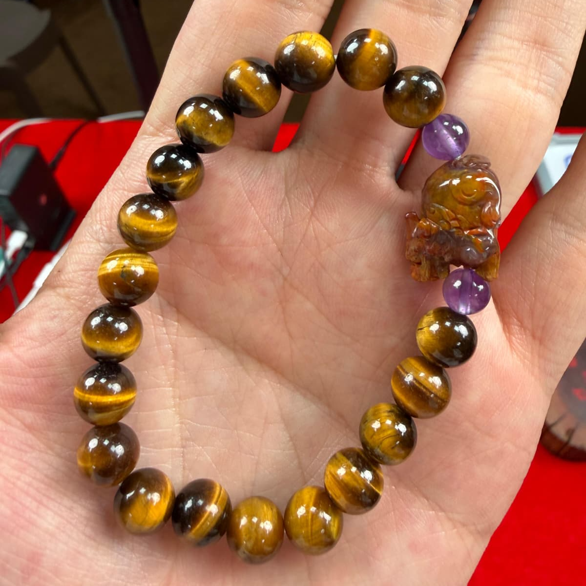 JP2101 EH1527 天祿貔貅虎眼手串