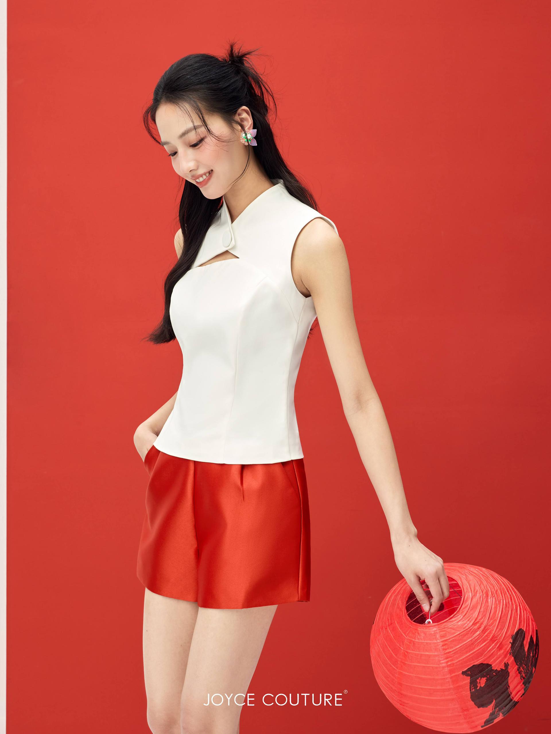 无袖前面露胸上衣 T0757