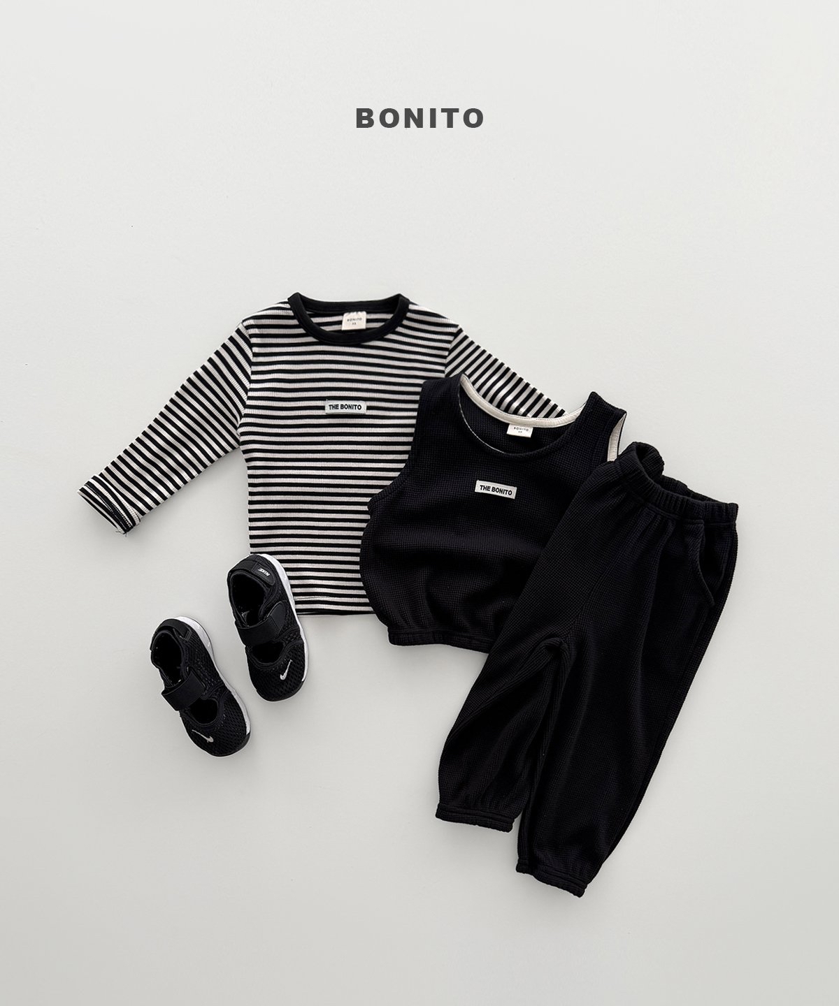 Bonito | Mini waffle vest set