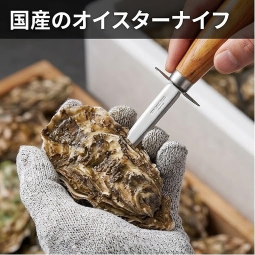 🔥🔥【日本製《北正》專業級帶護手擋板天然木柄生蠔刀】