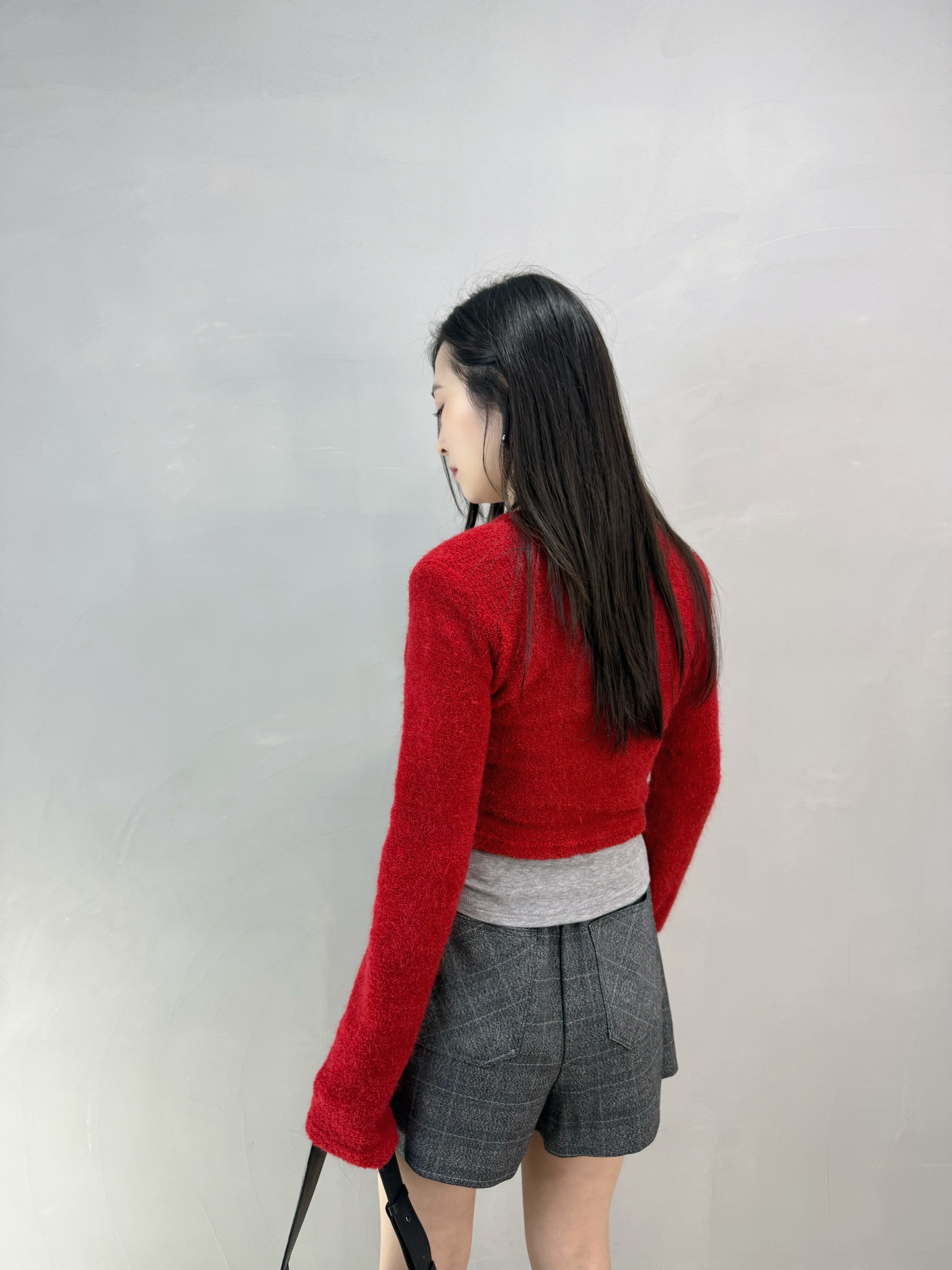 F80 拼色假兩件扣鈕Top