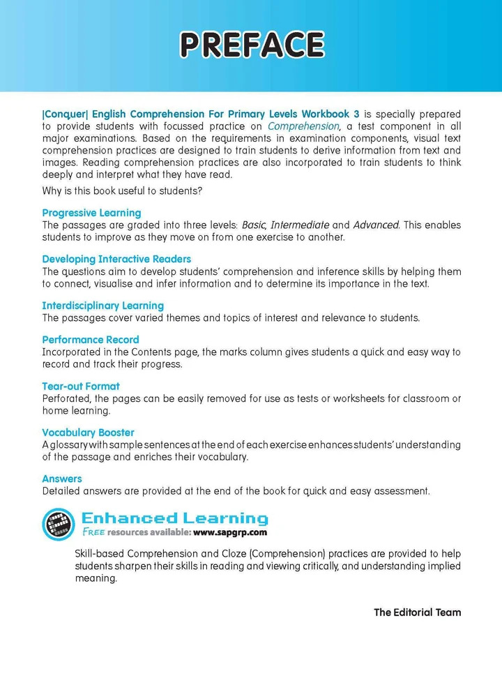 Conquer English Comprehension Workbook 3