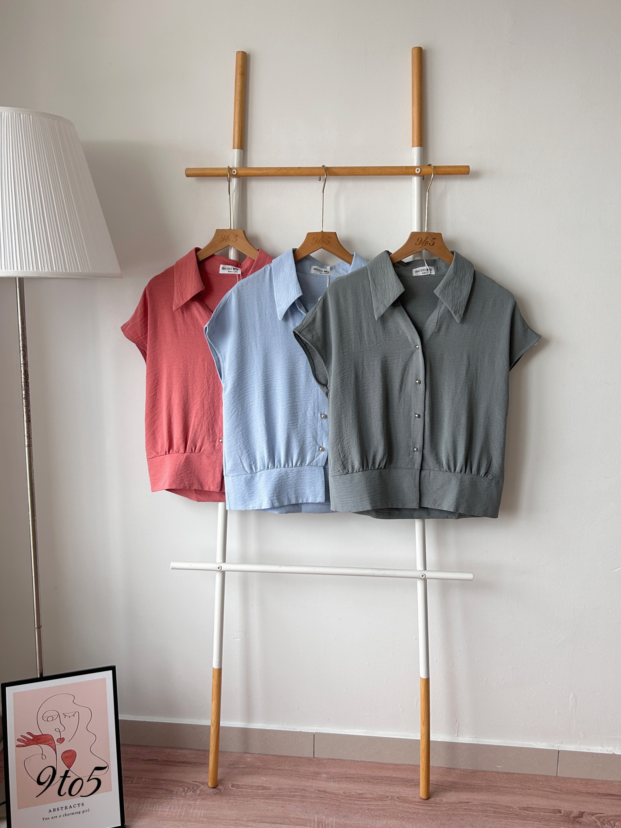 T4311 Cape Sleeve V neck top - 3 Colors 