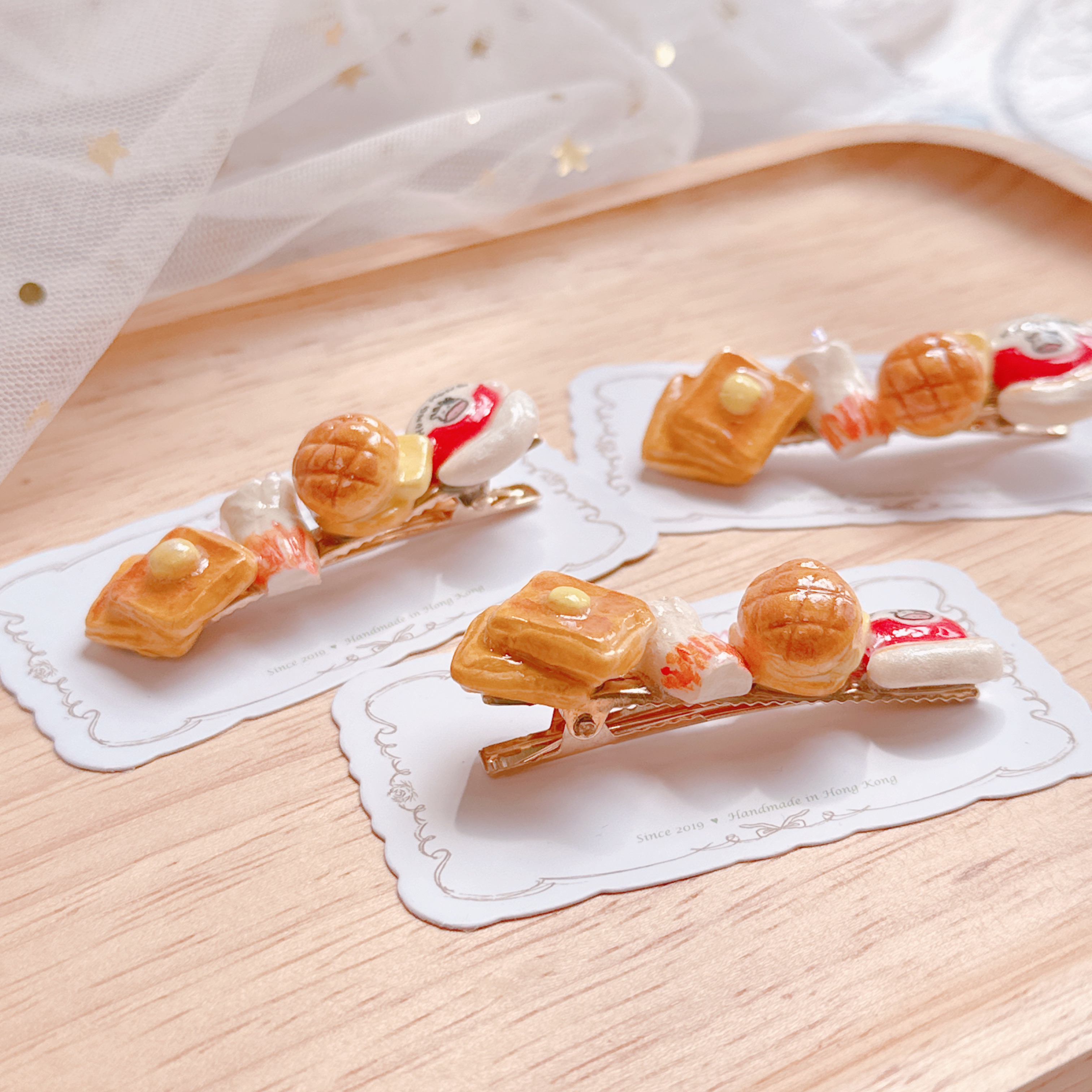 Rose time 3月13-15日 精選半價🩷 手繪港式茶餐廳小食髮夾🩷 七周年精選半價