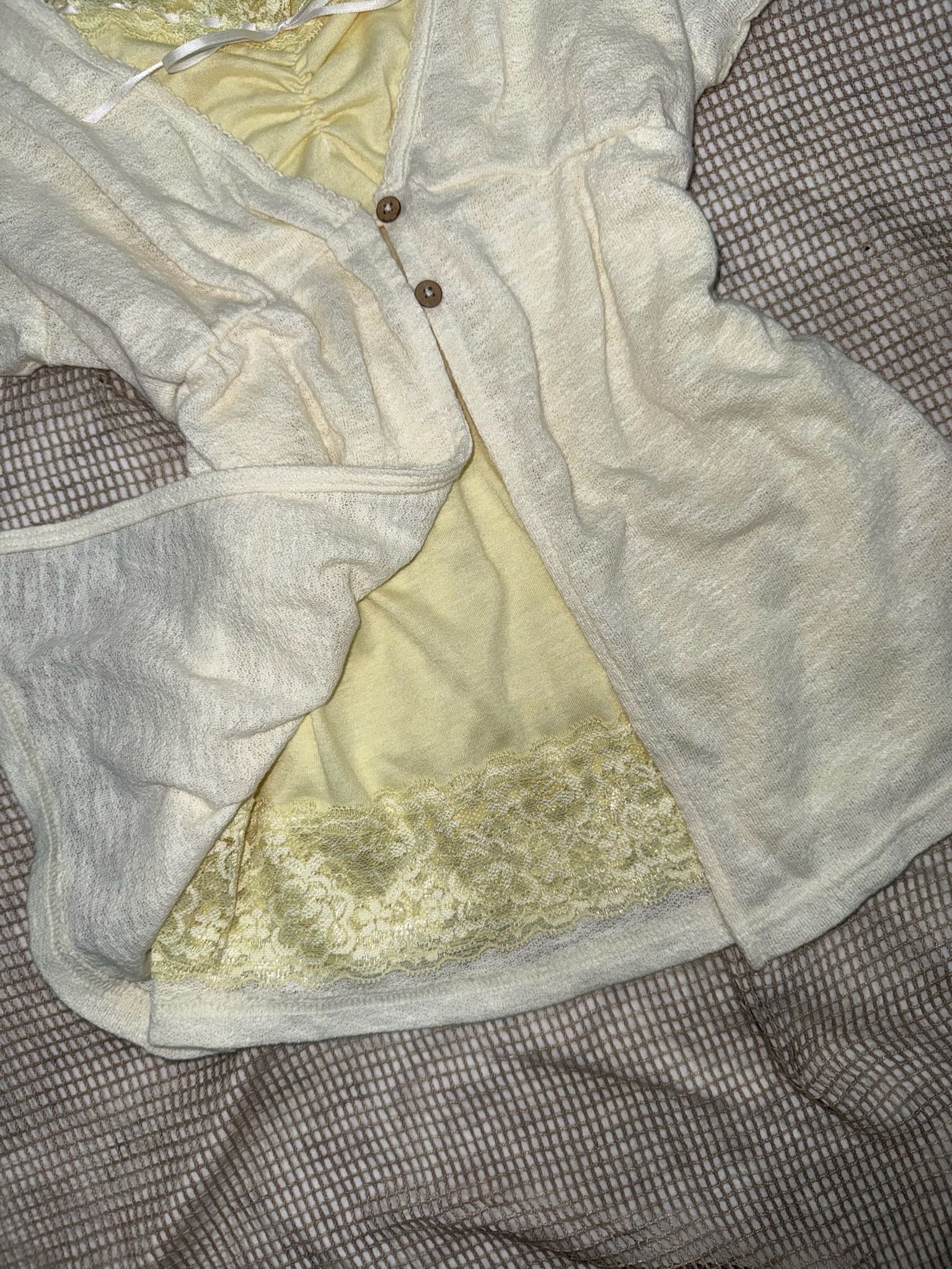 Yellow Lace Cream Angel