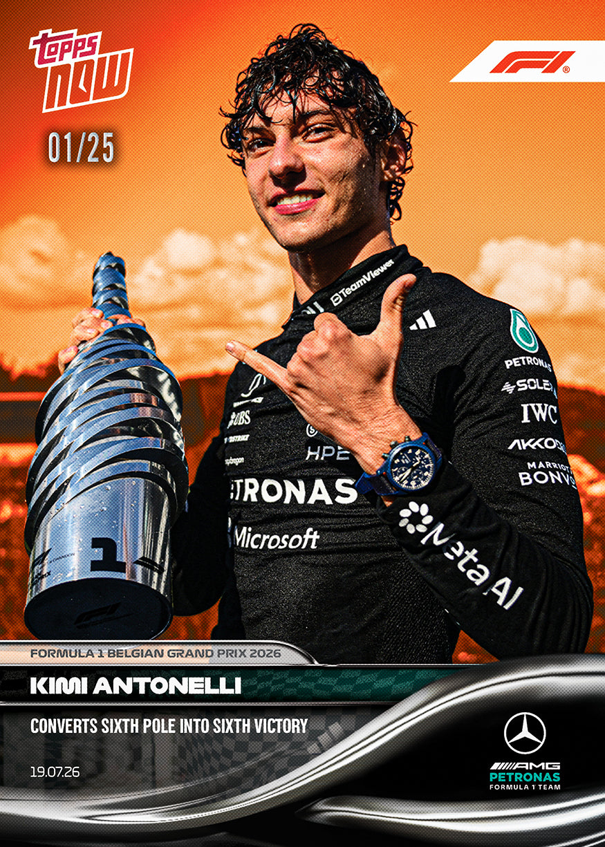 Kimi Antonelli - 2026 F1 Topps Now #48 Belgian GP 贏車卡【團購】
