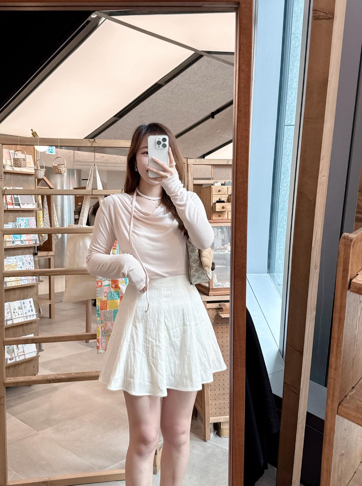 【百搭款式】高腰舒適微娟面短裙