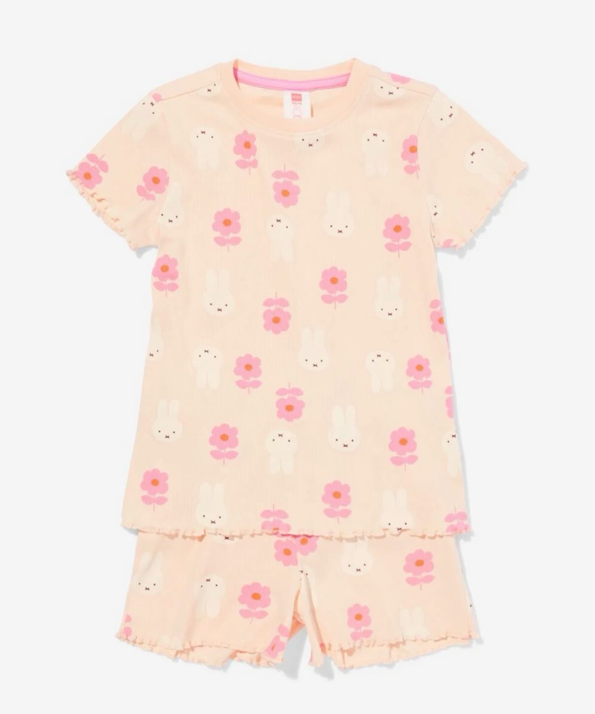 Miffy kids summer pajamas set (peach) 