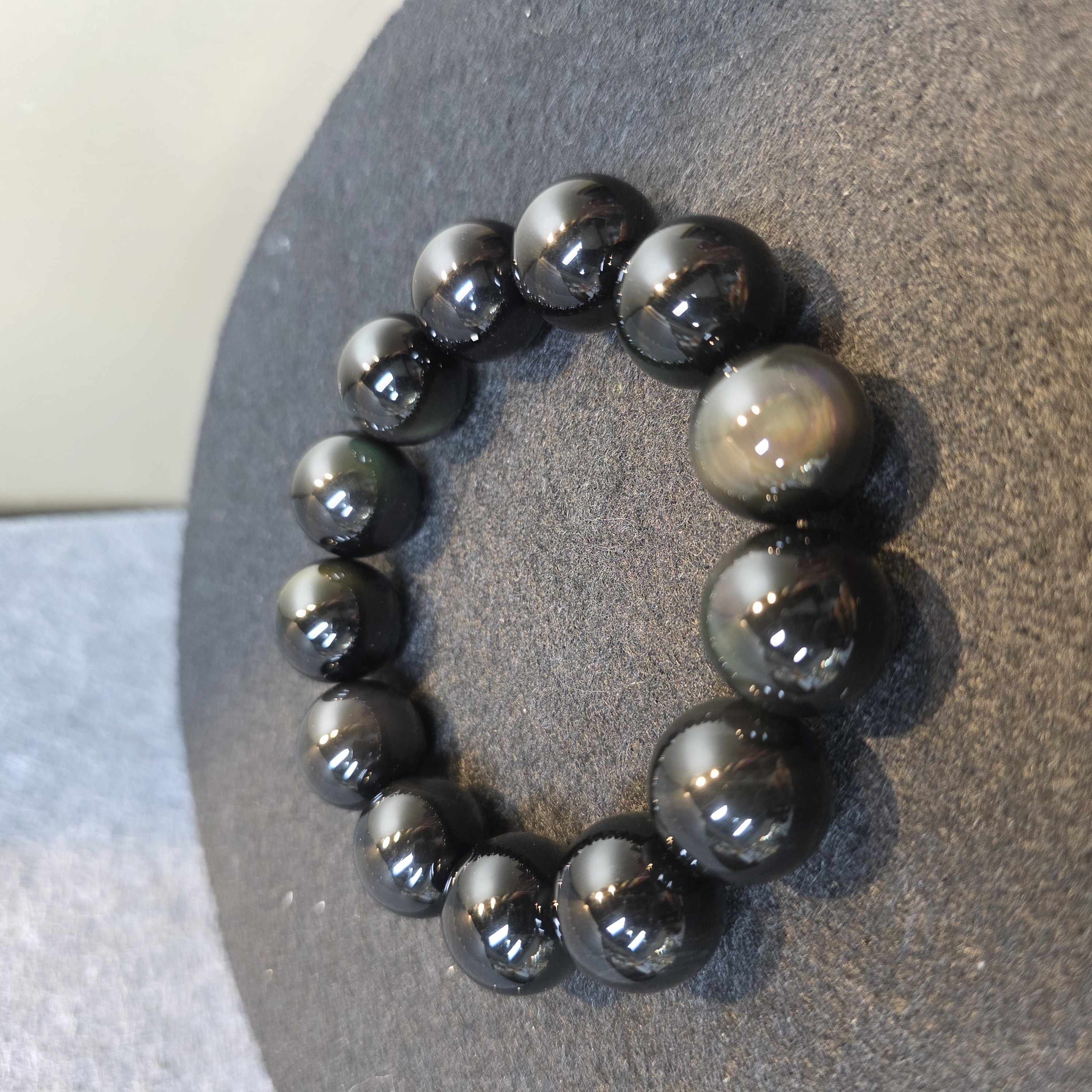 黑彩曜石手串(Obsidian)