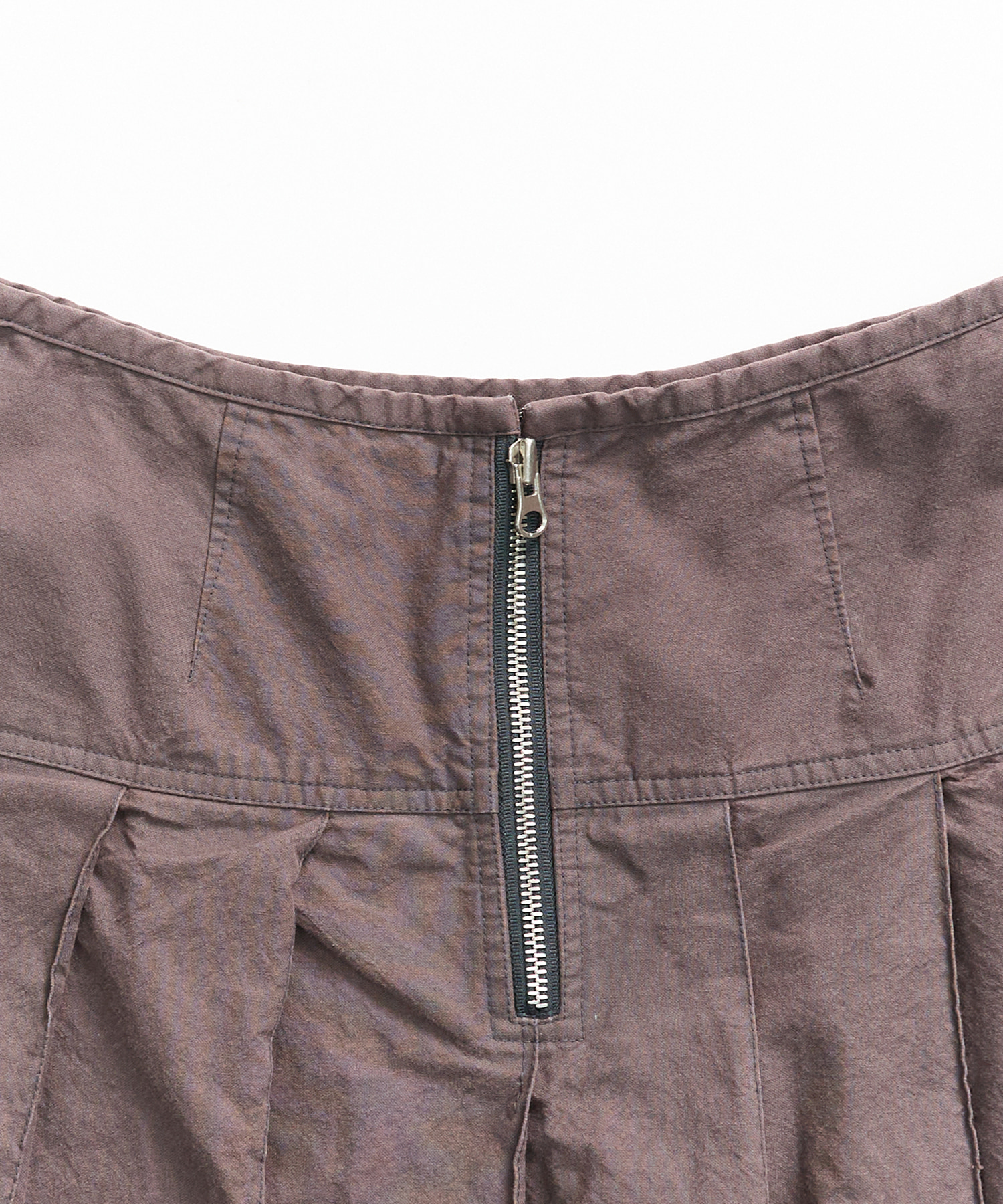 999HUMANITY - BLEACHED PLEATS SKIRT (CHARCOAL)