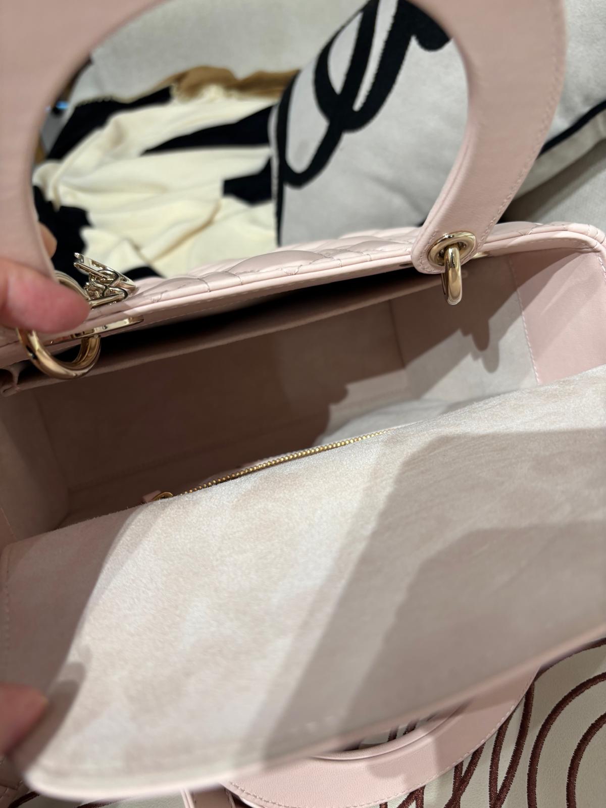 全新Dior Lady Dior Pink Medium 100%Authentic, 全新✅收據✅證書 ✅dust bag✅Box