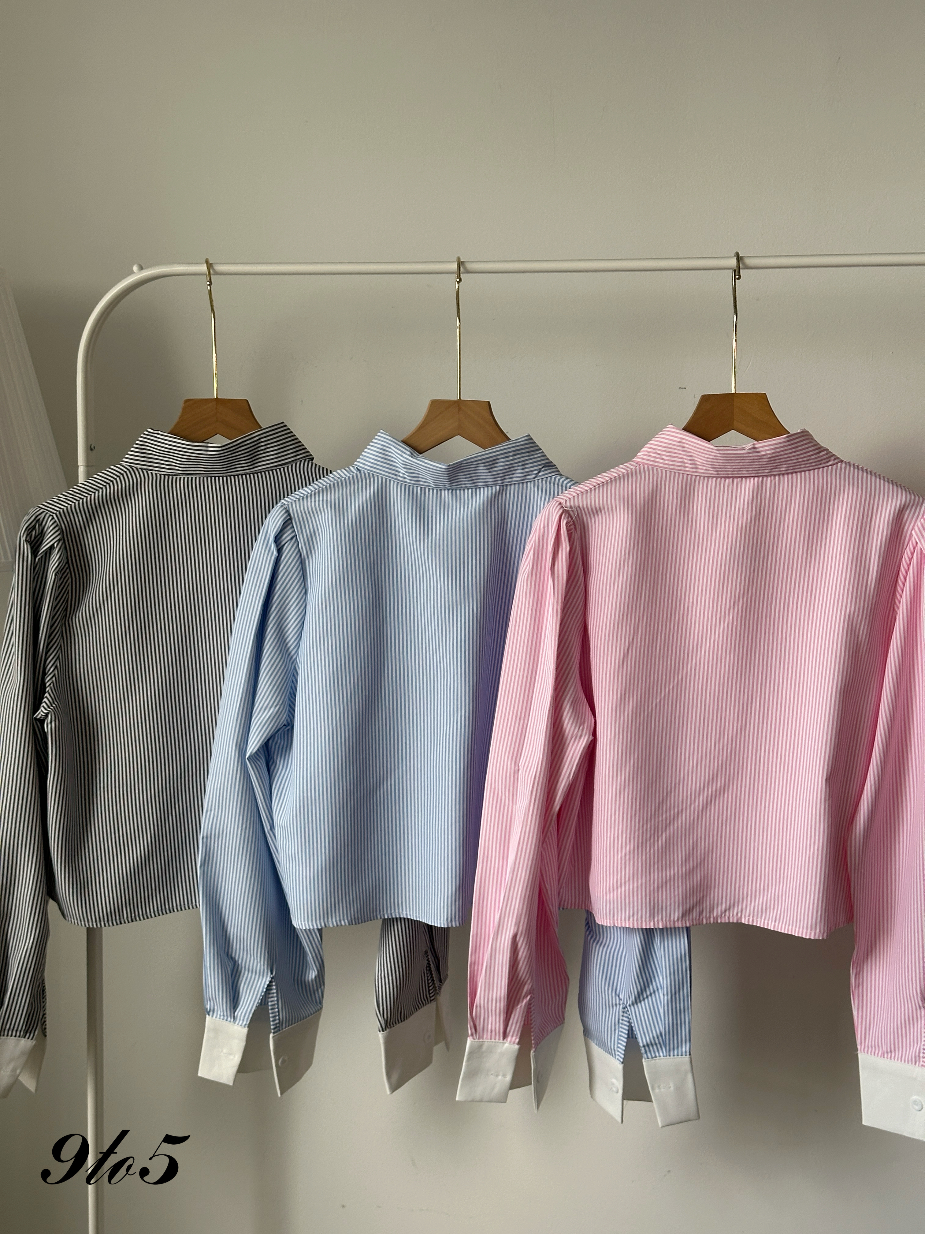 T4225 Long Sleeve Stripe Shirt - 3 Colors 