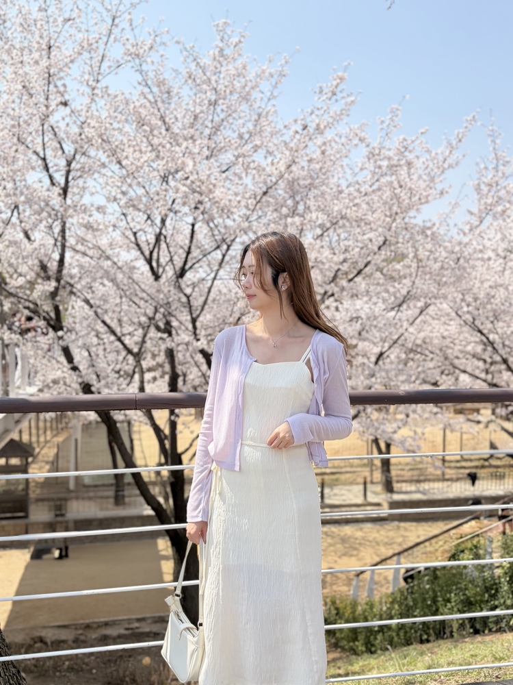 Airy Pastel Cropped Cardigan (Lavender)