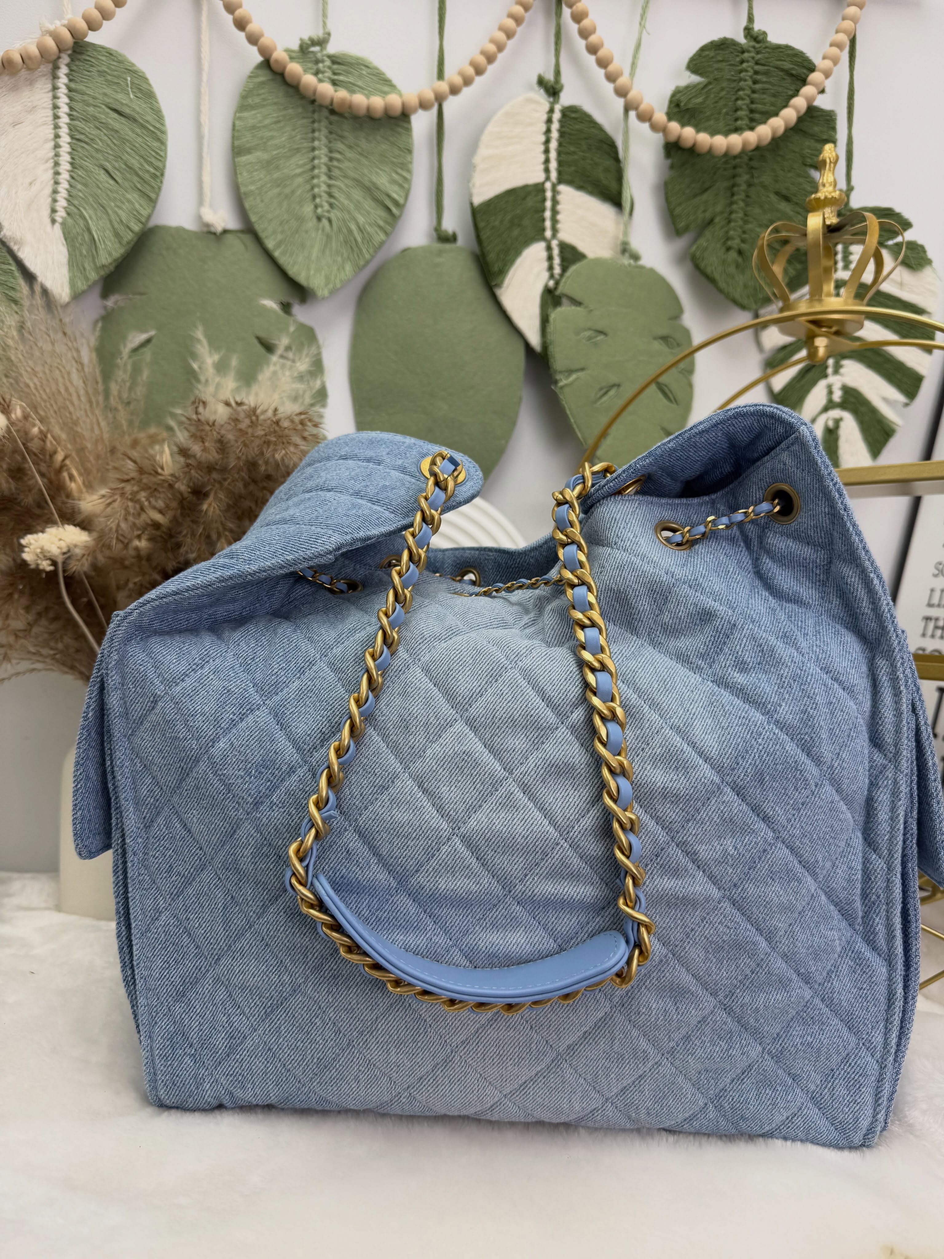 Chanel👜 PRE OWNED 🛍️牛仔藍25bag 晶片款🩵  