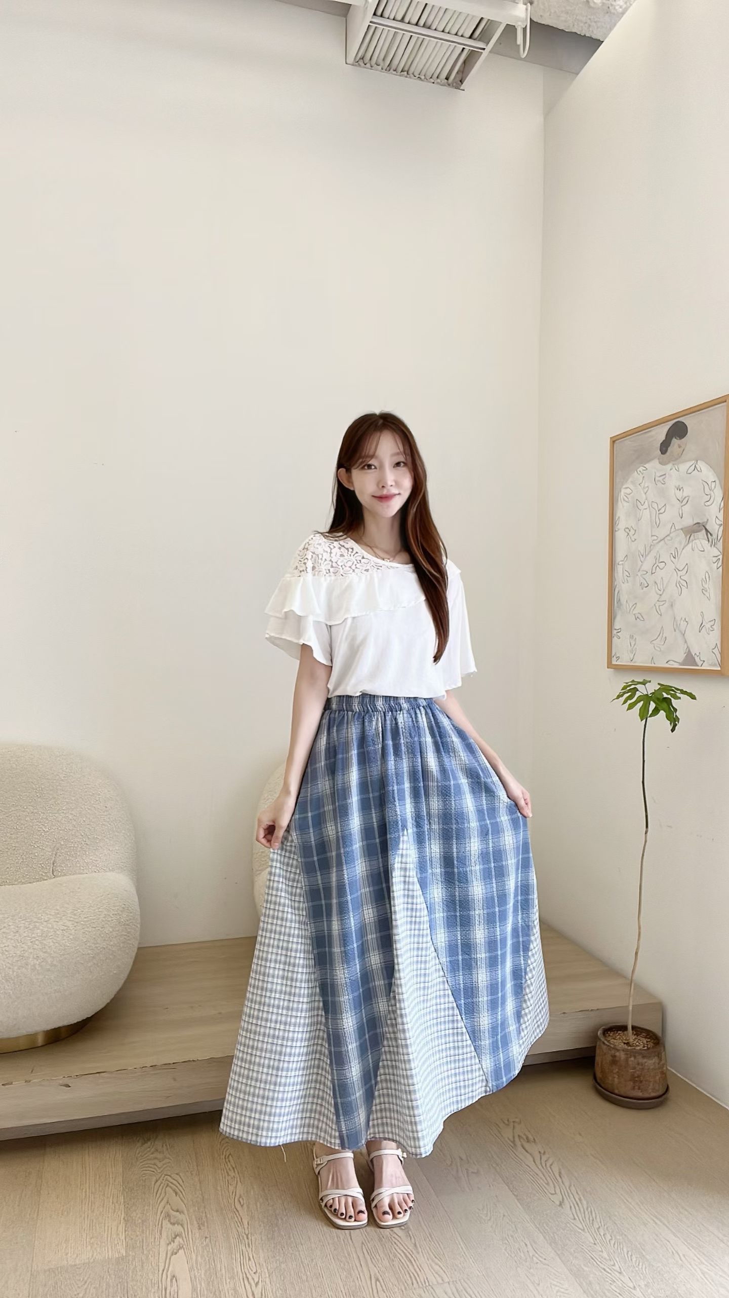 FV30_04 側LACE飄飄袖BL (3色)