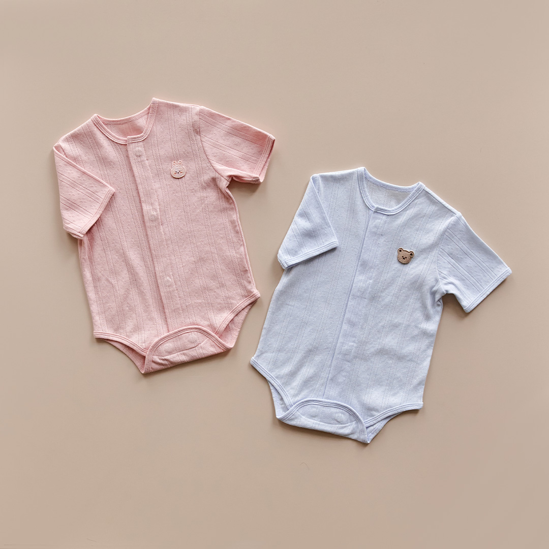 26S/S DTD一碰閉合磁扣系列🧲-清涼鏤空包屁衣