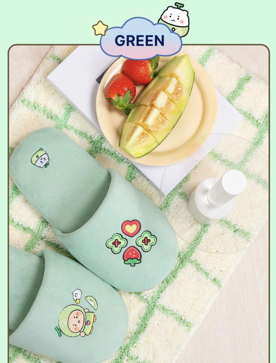 韓國 Mangomee X NAREUN 天鵝絨家居 室內拖鞋｜Velvet Home Slippers
