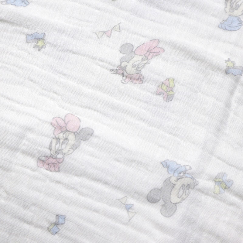 🇯🇵預訂 日本直送🇯🇵米奇米妮滿印純棉紗包巾襁褓