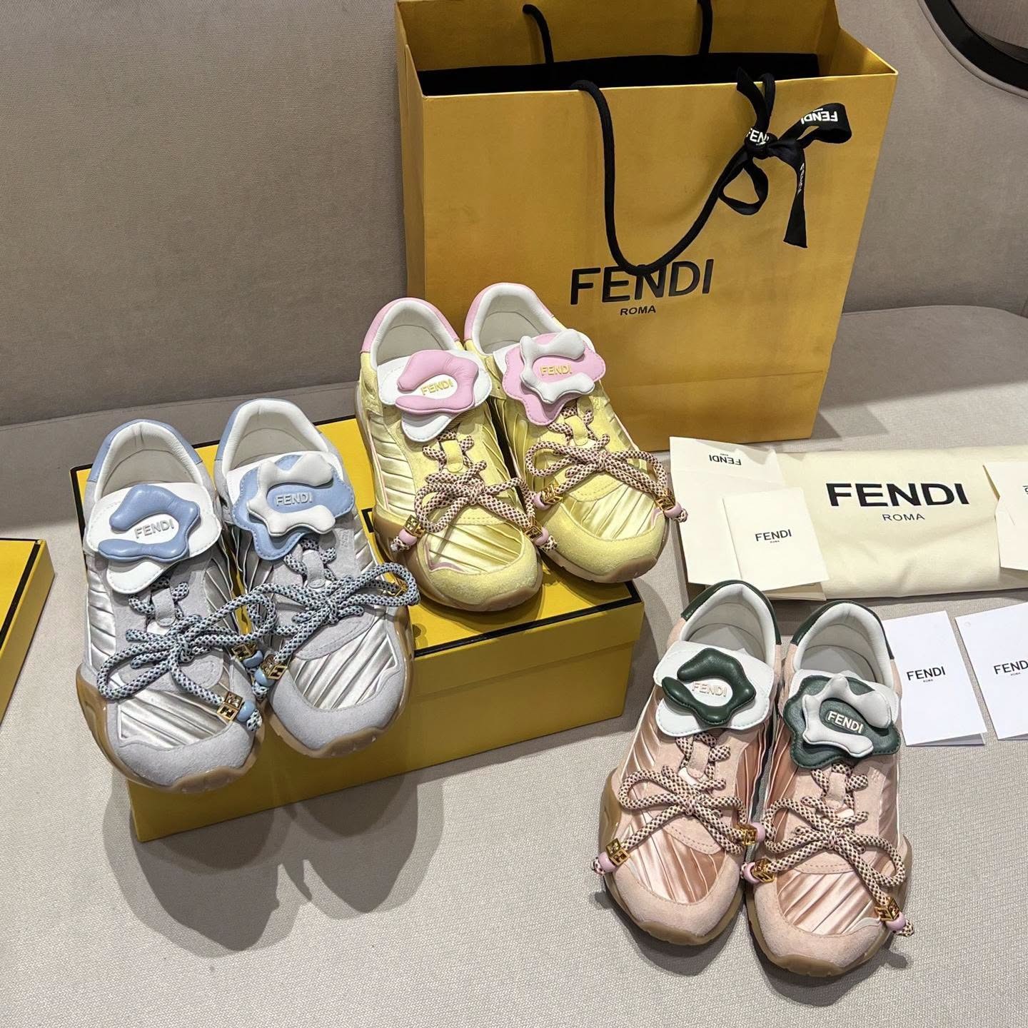 【頂級原單】FENDI Wave Pulse 綁帶低筒運動鞋