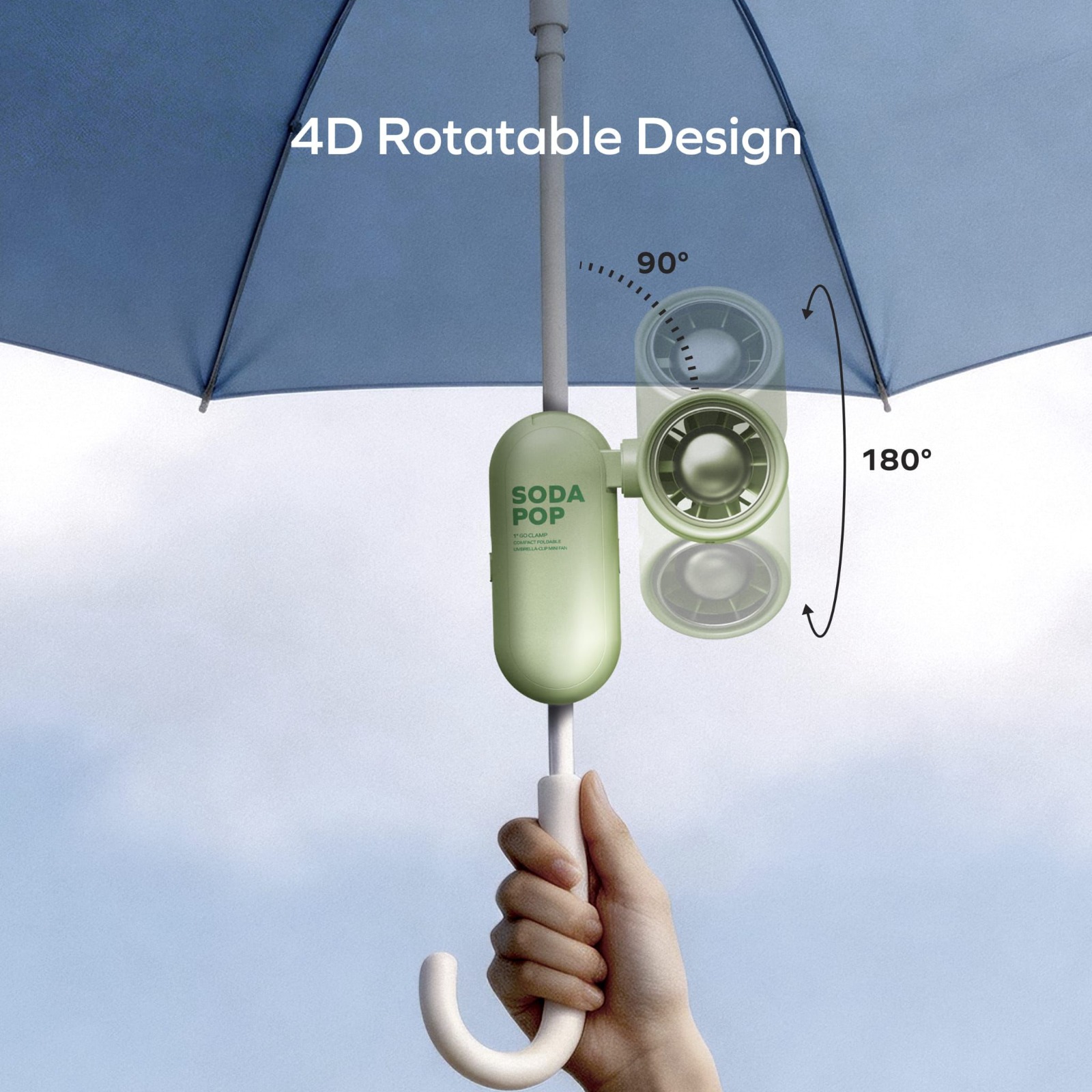 2色選擇。$128盒。2盒起$110盒。Momax 1°GO CLAMP Compact Foldable Umbrella-Clip Mini Fan *IF22G/W*