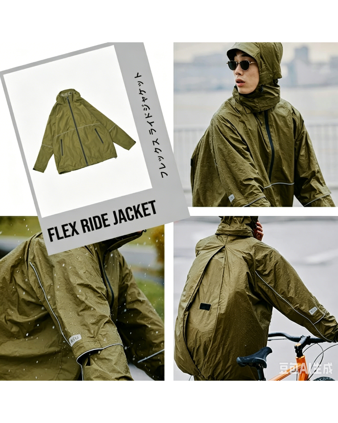 日本代購【 2026新商品 日本直送 kiU 雨天單車高規格雨褸 High‑Spec Cycling Rain Jacket 】