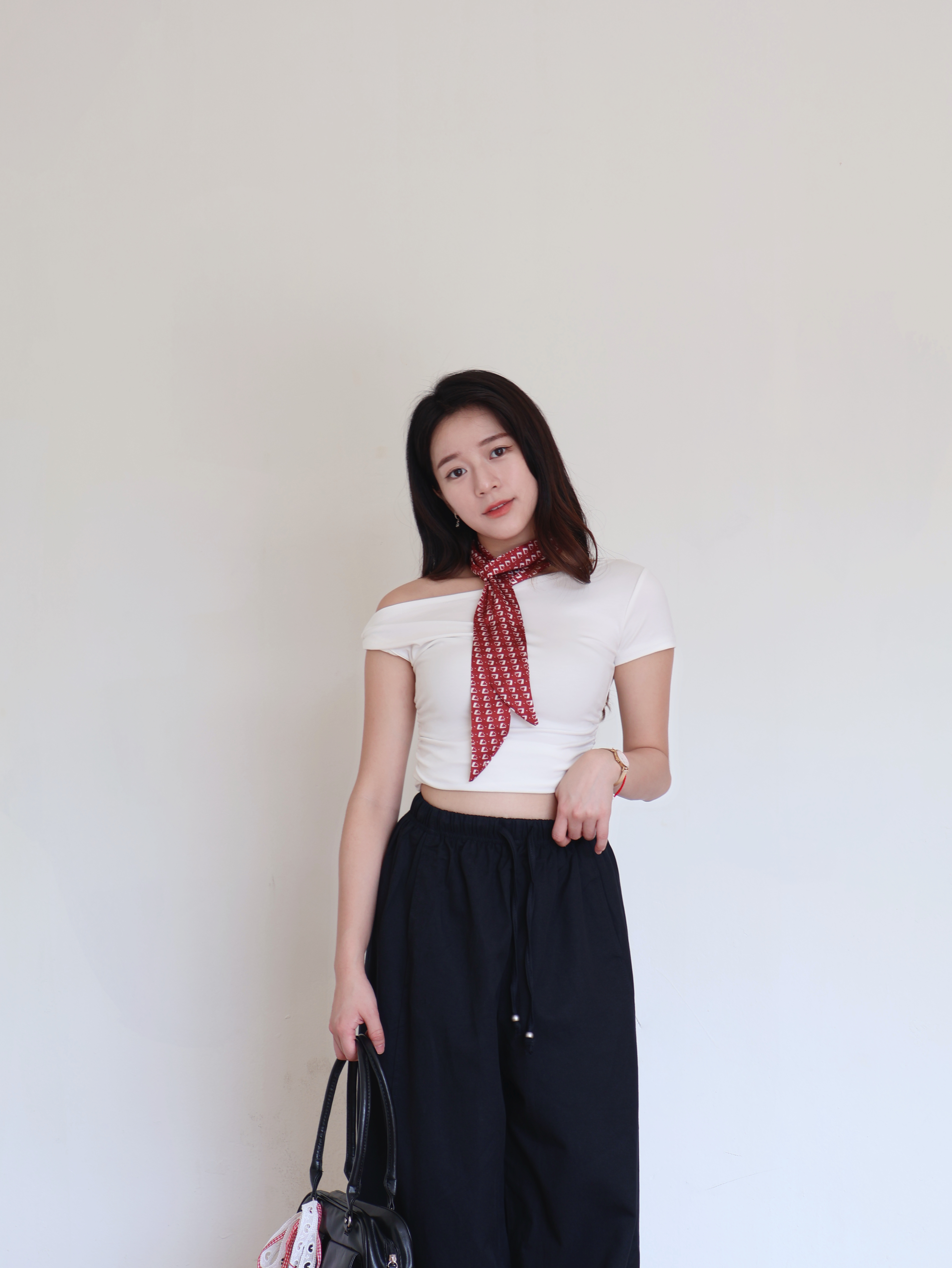 Vintage Red Silk Scarf