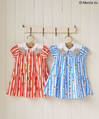 🇯🇵預訂 日本直送🇯🇵Apres les cours x Miffy系列兩色人物滿印條紋翻領連身裙