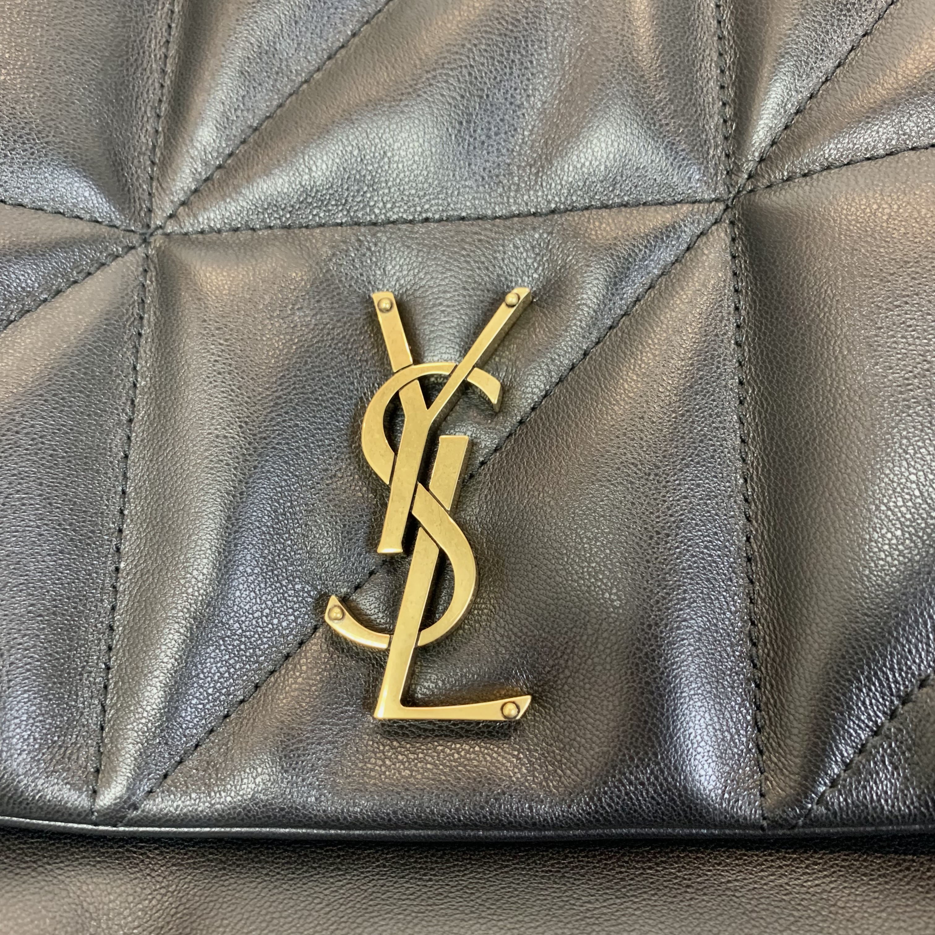 25年單 YSL Jamie 黑金羊皮單肩包