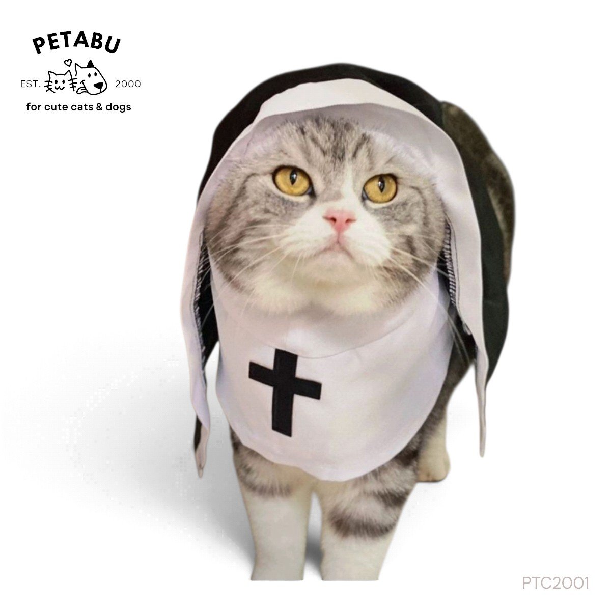 貓狗萬聖節修女服裝 Halloween Pet Costume 寵物修女造型萬聖節貓狗衫 香港現貨｜PTC2001