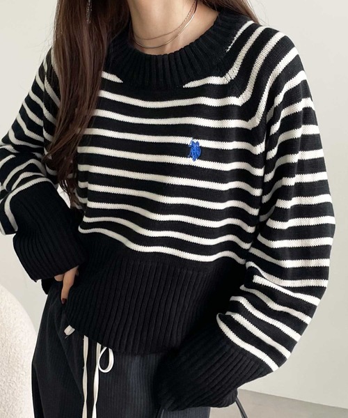 日本直送 限時特價優惠中  U.S. POLO ASSN. 與日本女裝品牌 GeeRA 的聯名限定款短版毛衣 