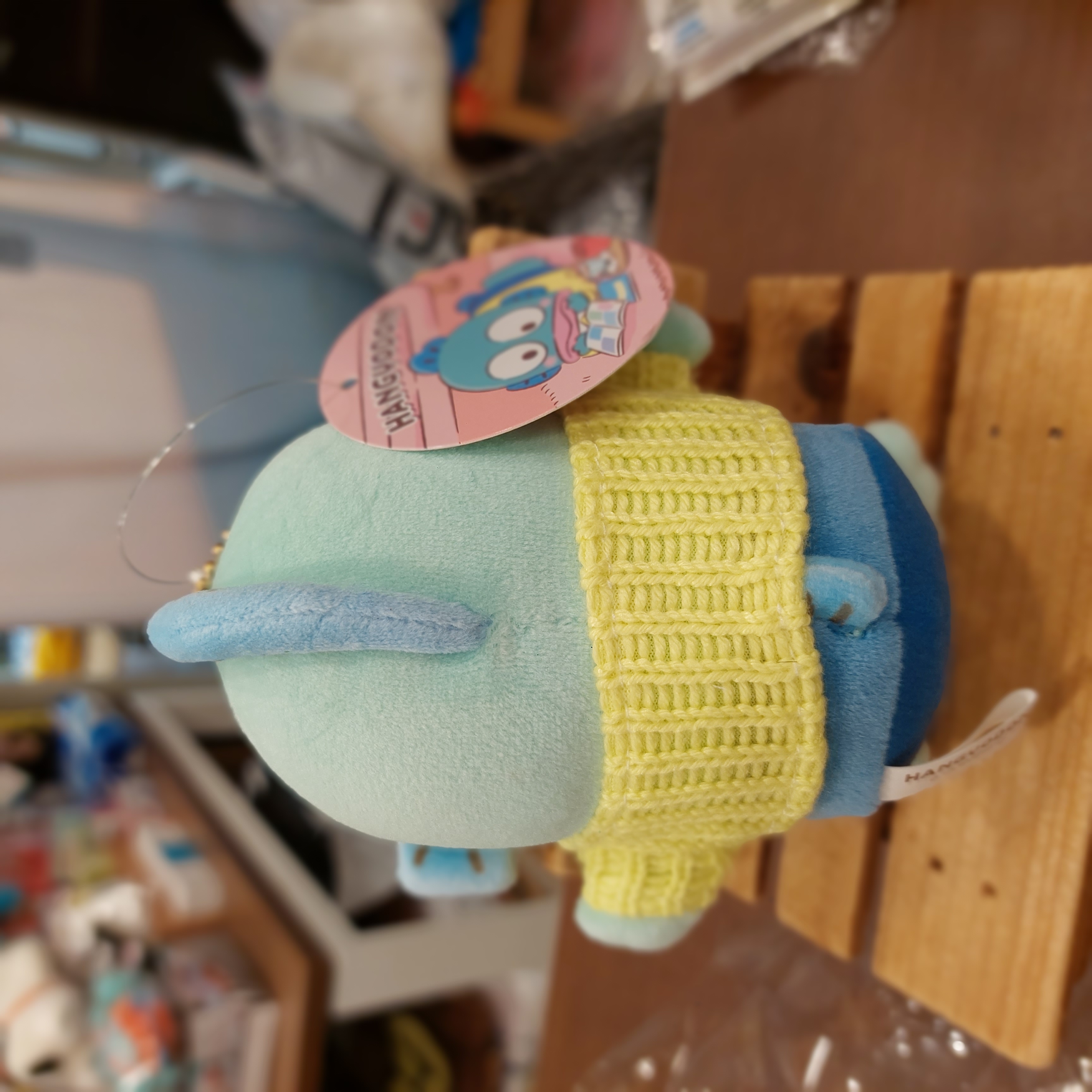 原裝日本 Sanrio Hangyodon 水怪 冷衫款 公仔吊飾 掛件