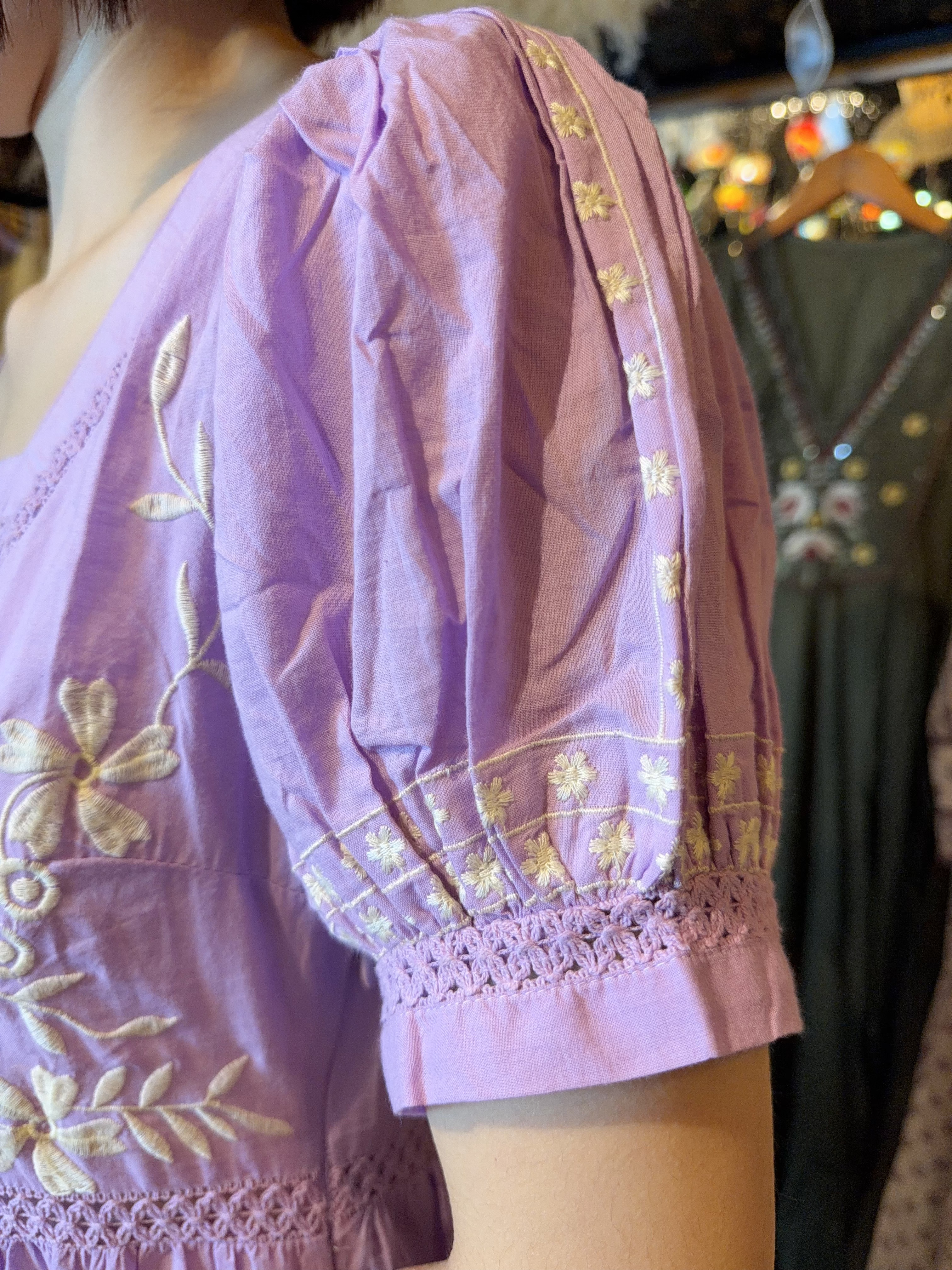 Purple Princess Emb Pure Cotton OP #1430