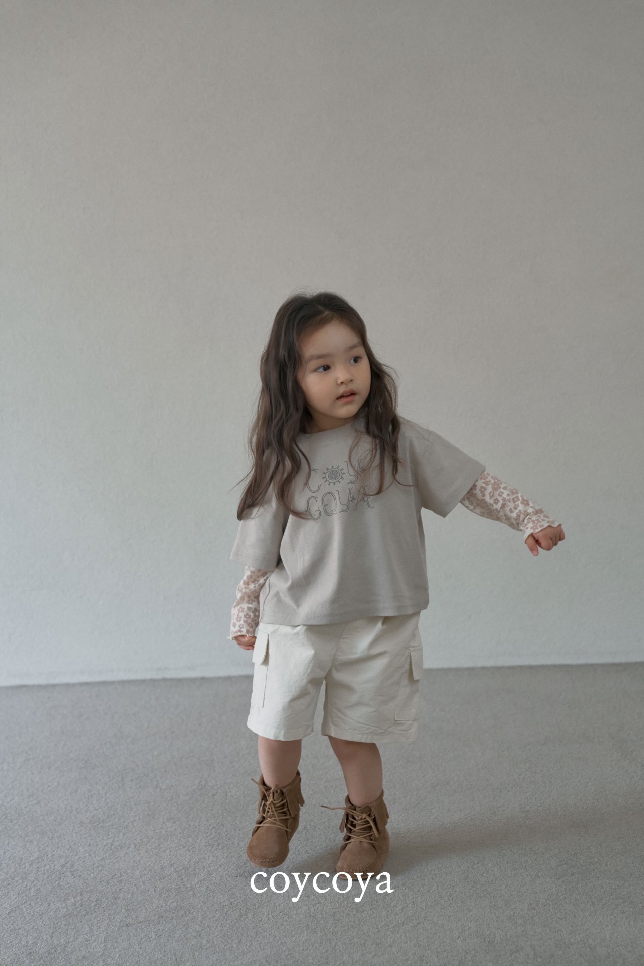 🌸預訂 韓國直送🌸🇰🇷COYCOYA兩色標籤復古寬鬆中長工裝褲