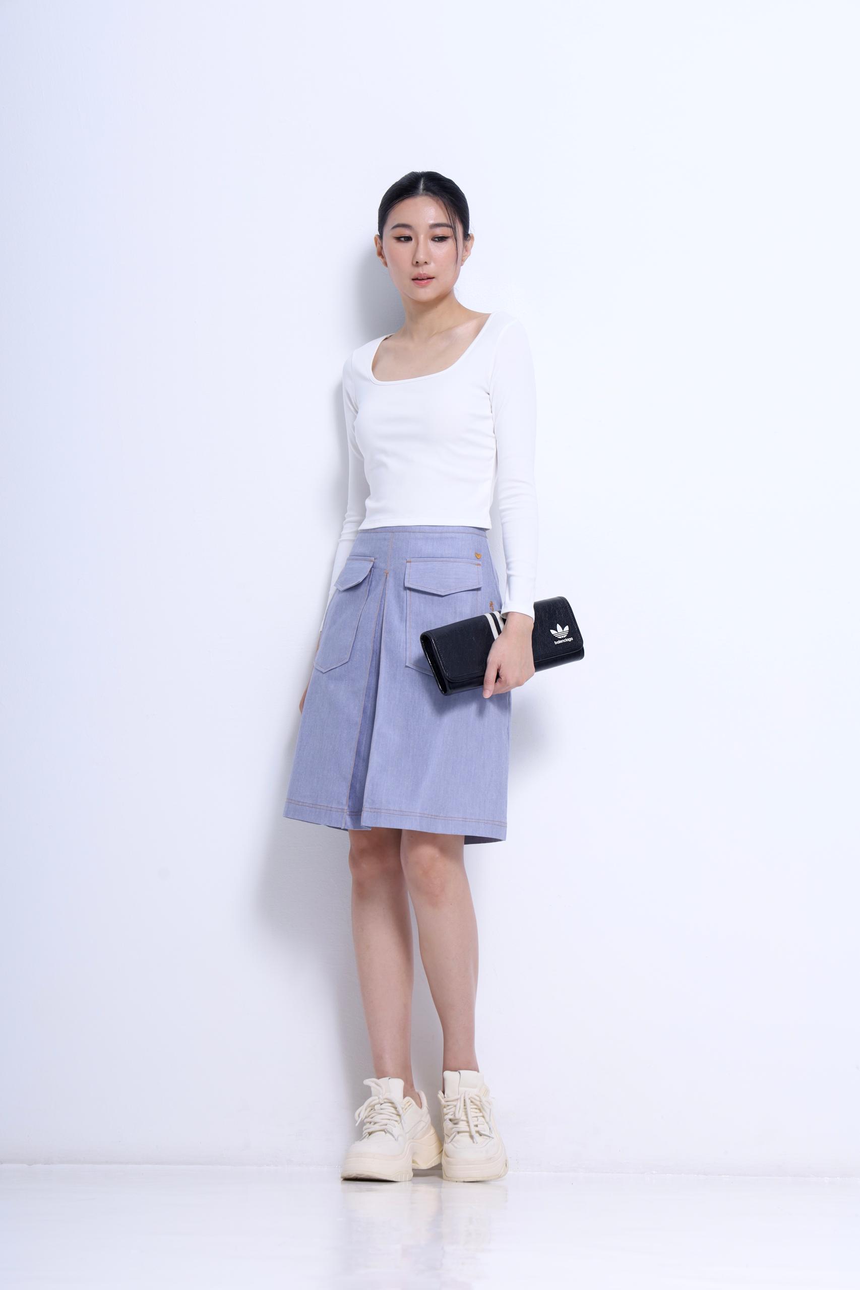 CB2775 SQUARENECK LONG SLLV FIT TOP