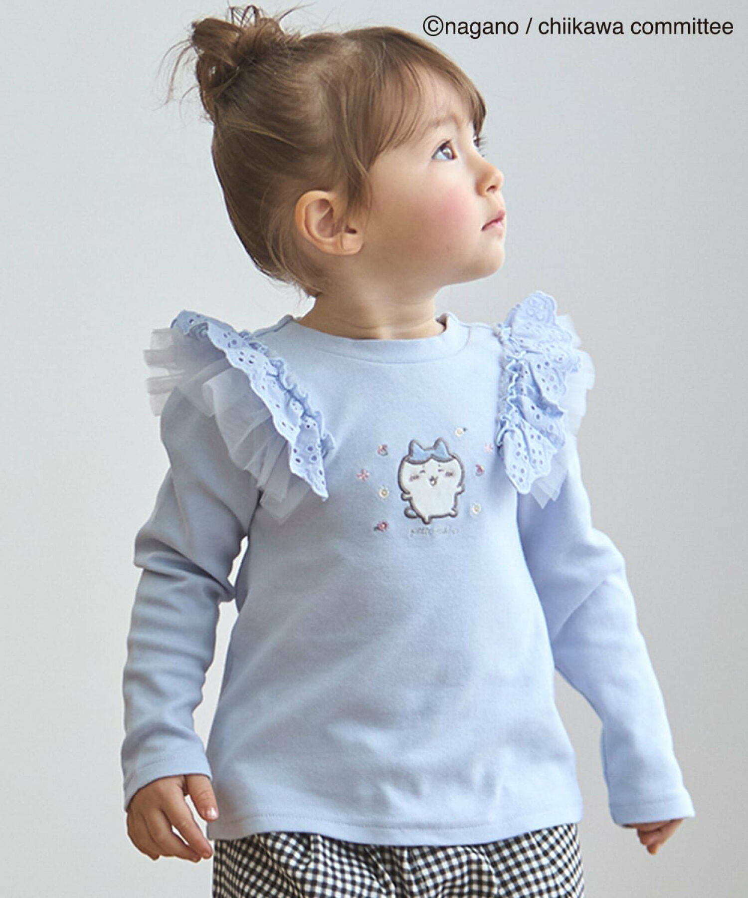 🆕【⭐訂購⭐】 🌀🇯🇵 日本直送🇯🇵 刺繡 #Chiikawa 薄紗荷葉邊肩袖 長袖Tee［3款選］🌀 [ELCA-0111][260329]