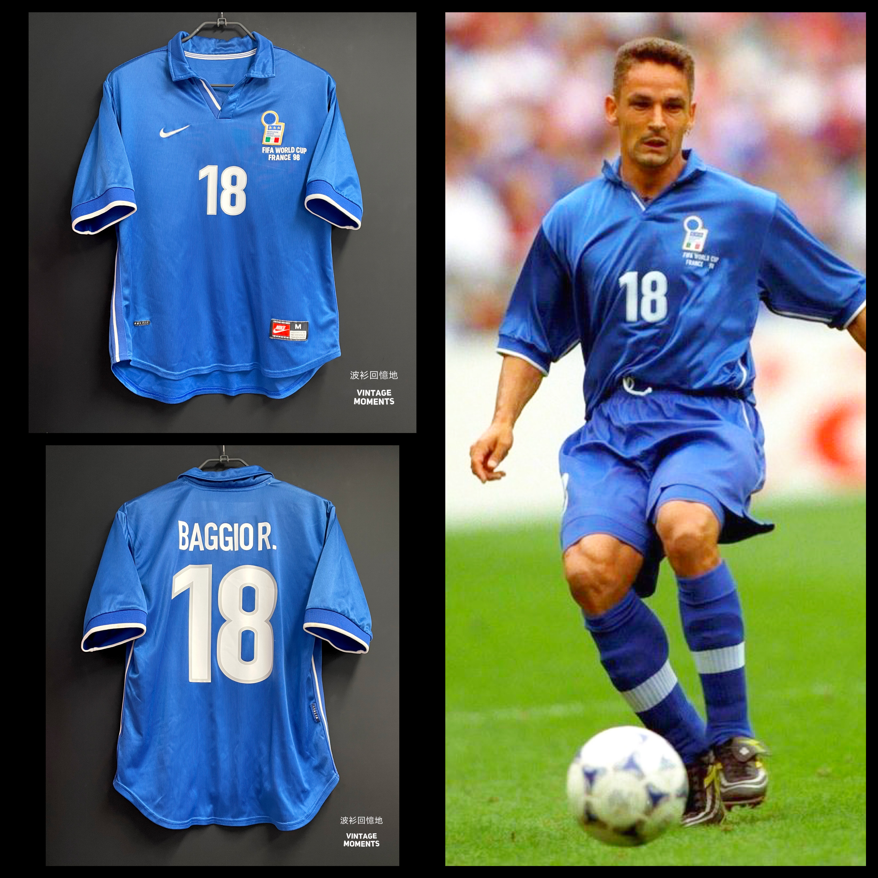 意大利1998主場 巴治奧 ITALY HOME BAGGIO 
