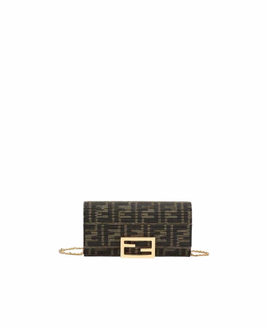 Fendi 女士 Baguette徽標鏈條錢包均碼碼常規、19cm*1cm*9cm
